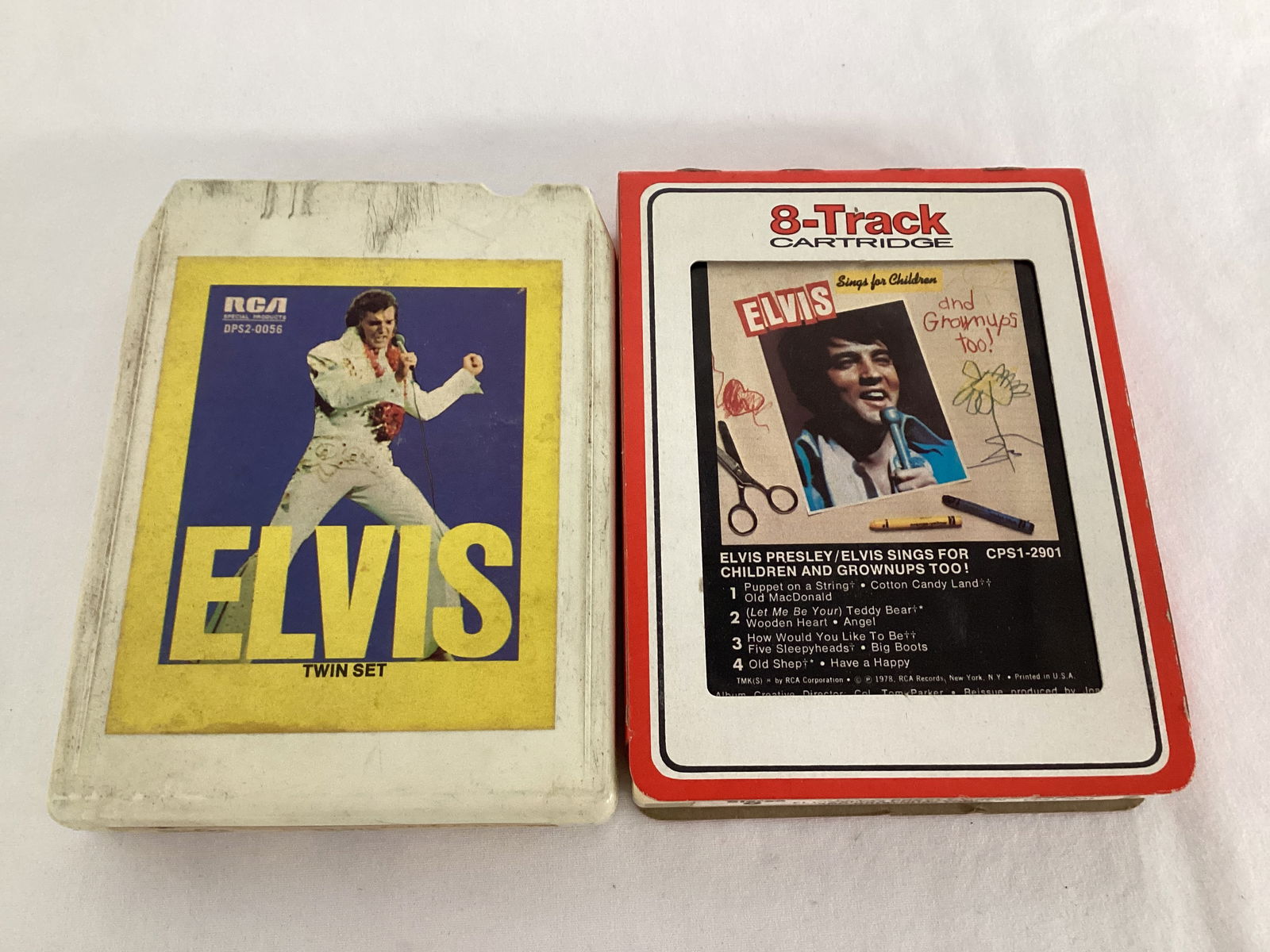Two Elvis Presley 8 Track Tapes: . 
