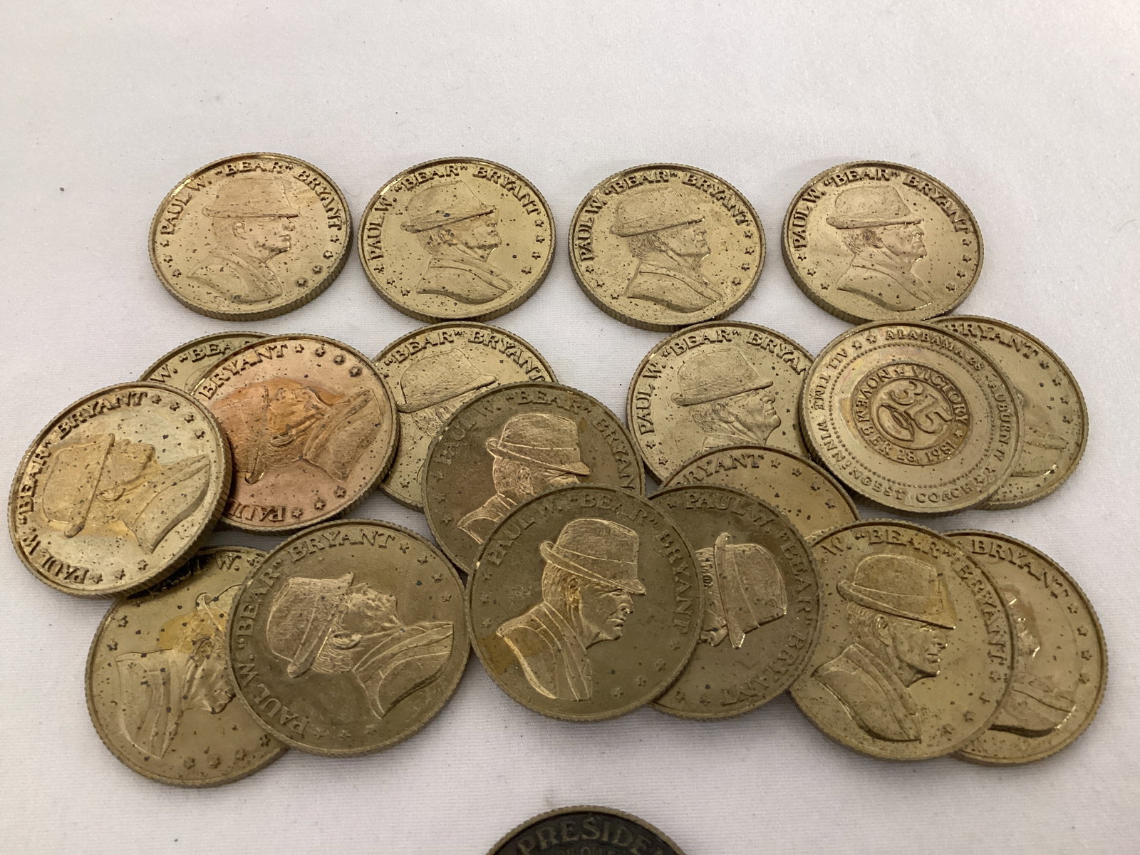 Paul Bear Bryant Alabama Crimson Tide 315 Wins Coins - 2