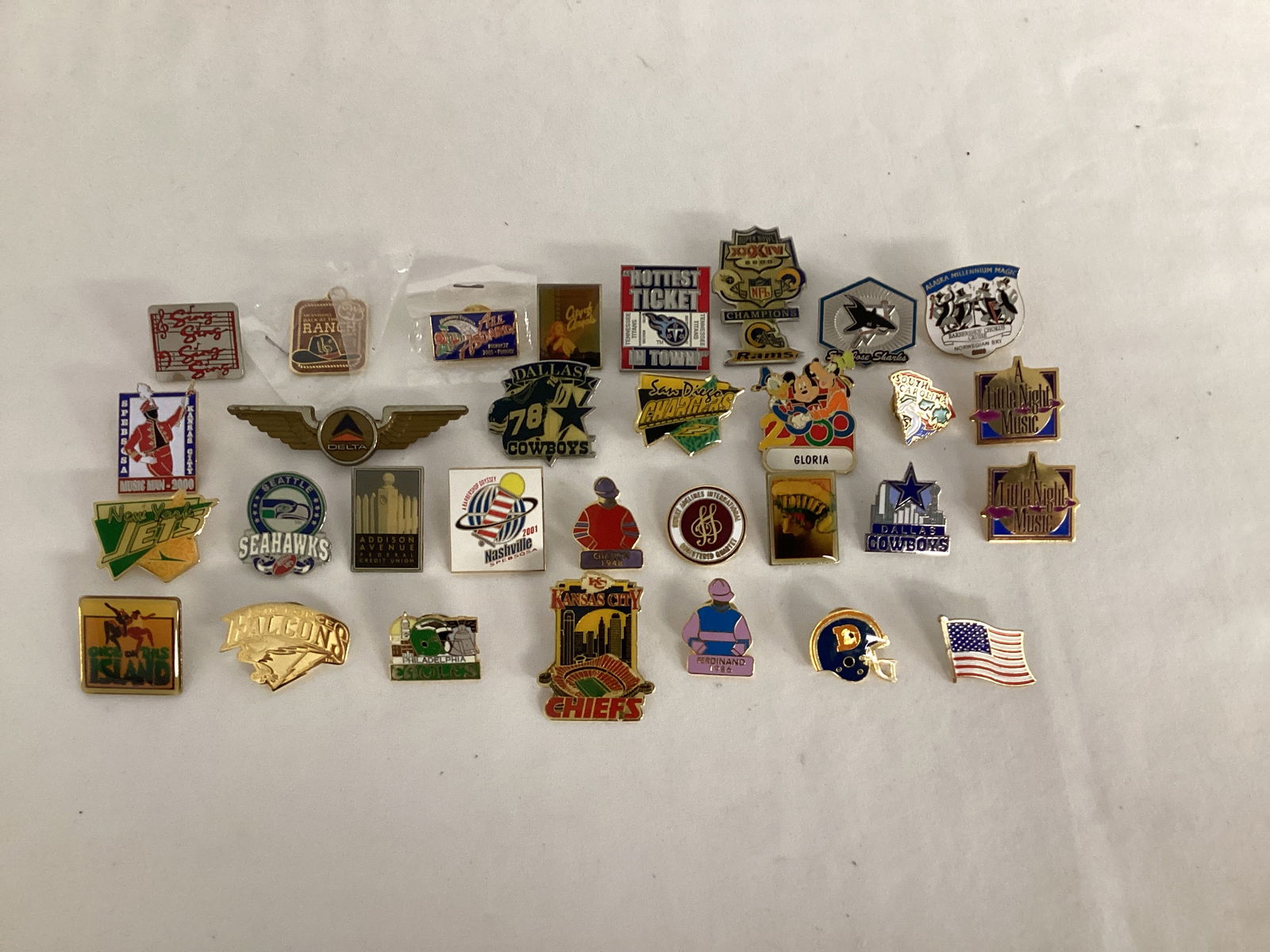 Super Bowl and Other Pins: . 