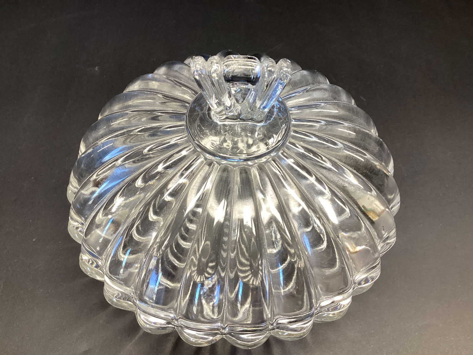 Heisey Clear Covered Candy Dish - 2
