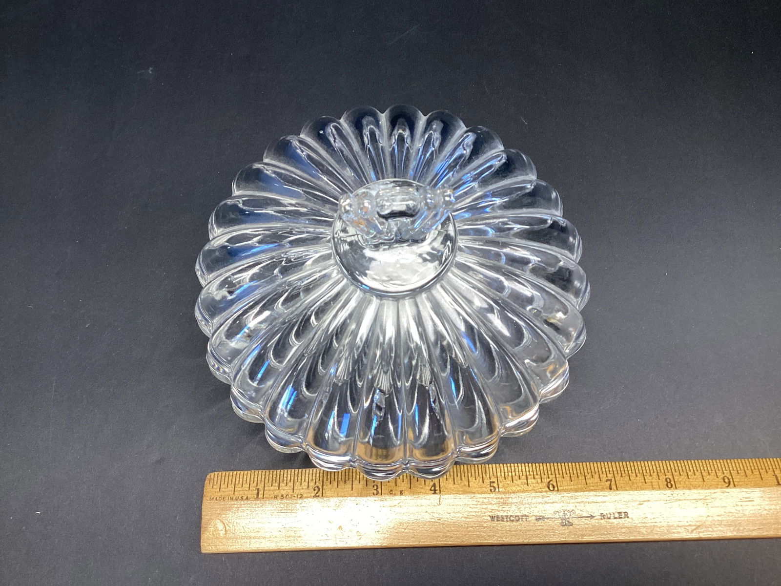 Heisey Clear Covered Candy Dish - 7