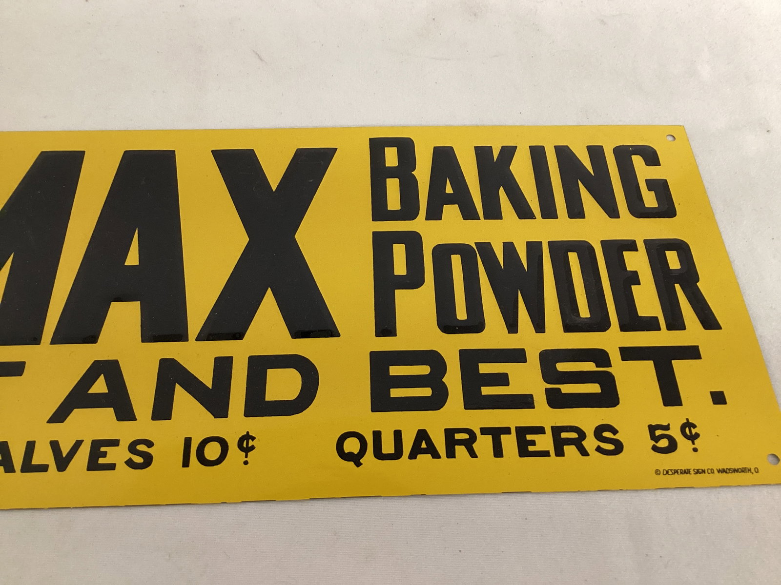 Climax Baking Powder Metal Sign - 3