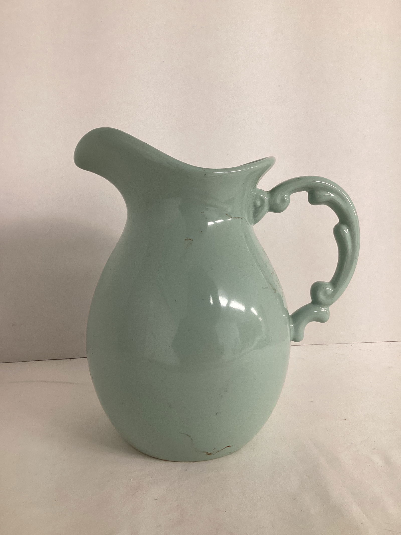 Blue Pitcher: 9 1/2" h 