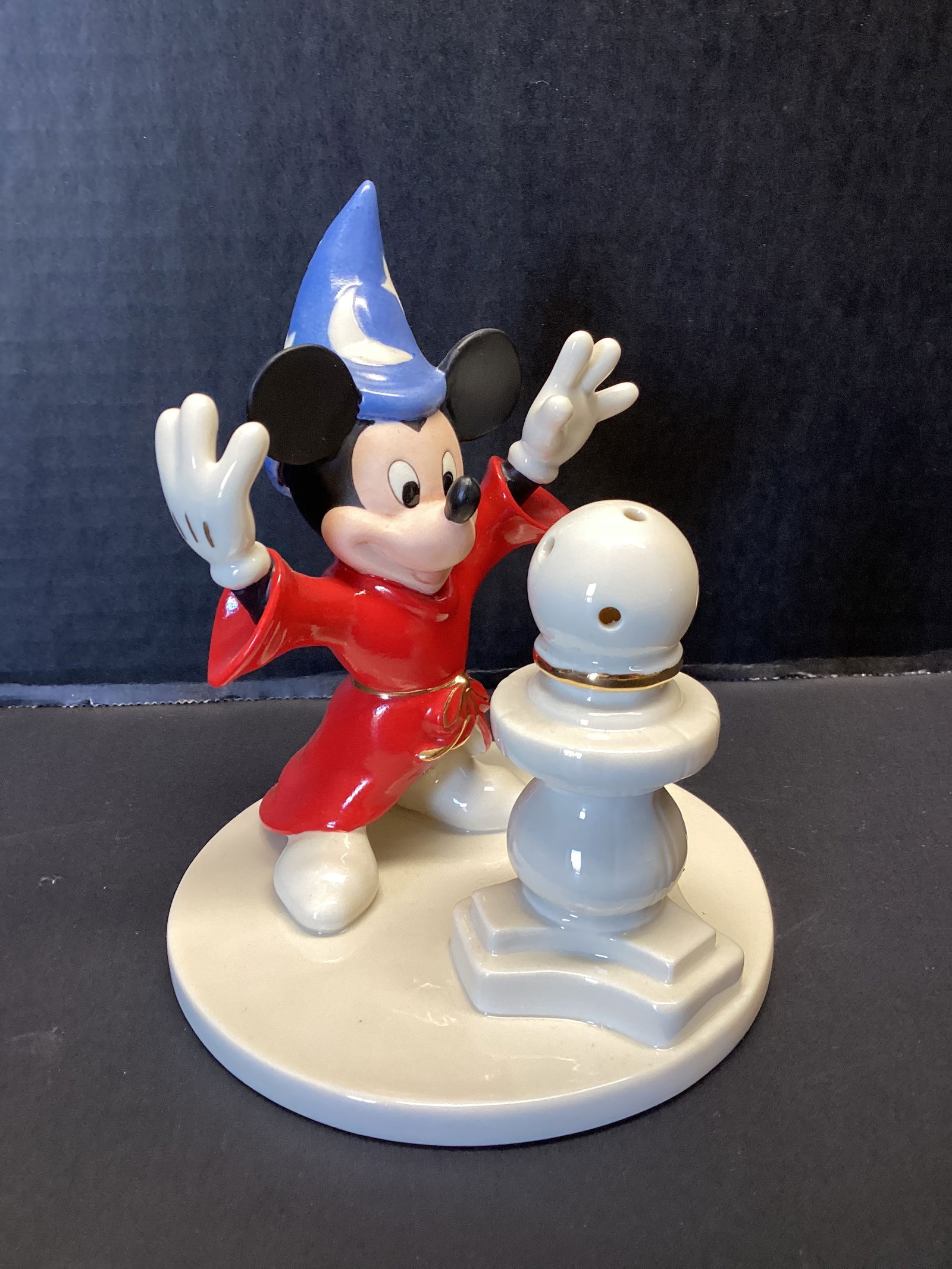Lenox Disney Sorcerer Mickey Lit Sculpture: 5 1/2" h, untested 