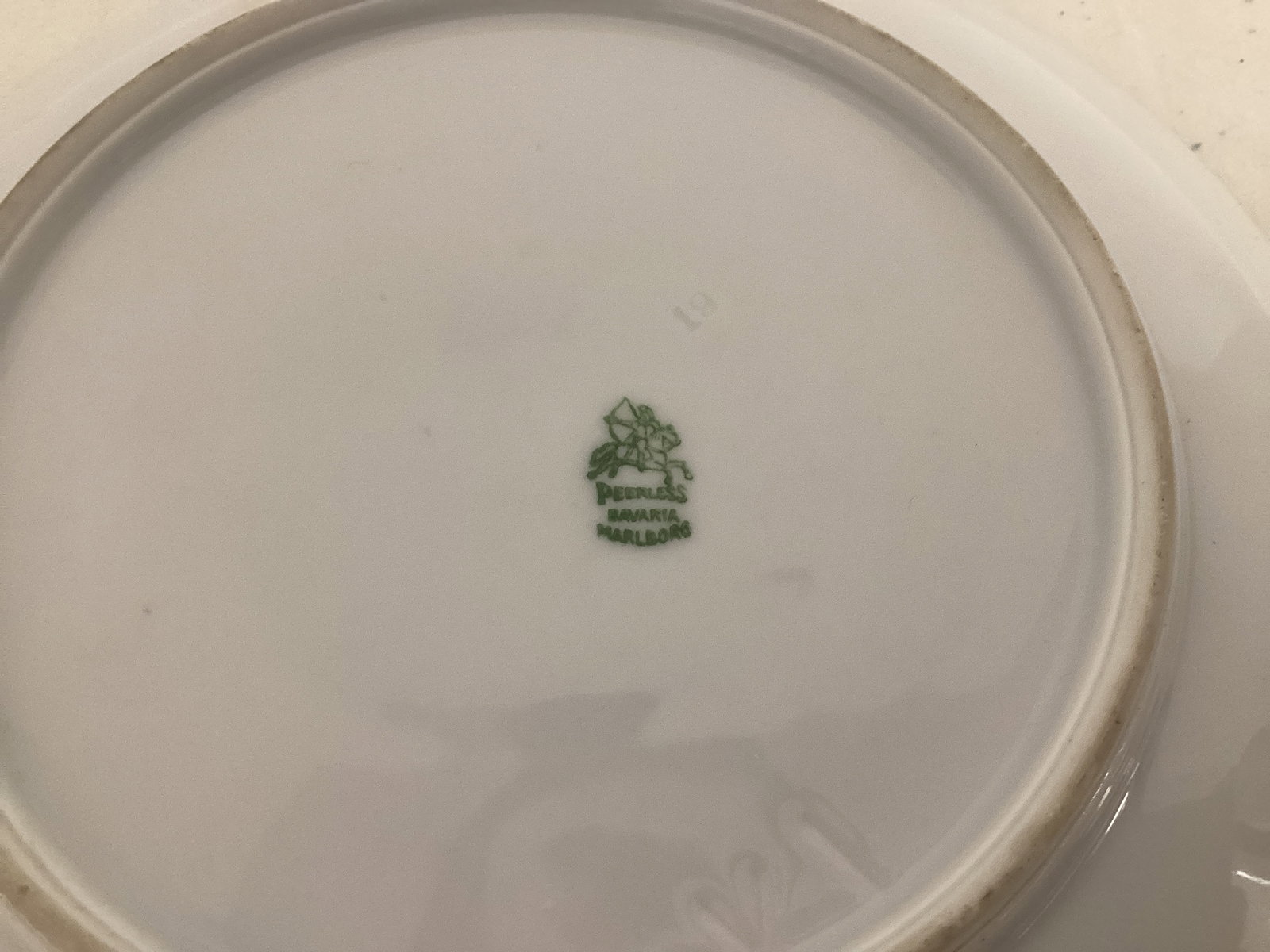 Peerless Bavaria Marlboro Hand Painted Plate - 3