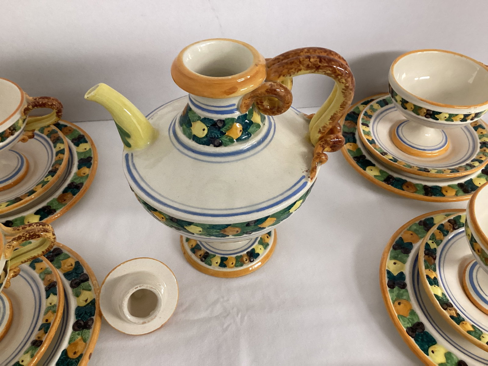 Antique Ardalt Della Robia Serving Set - 4