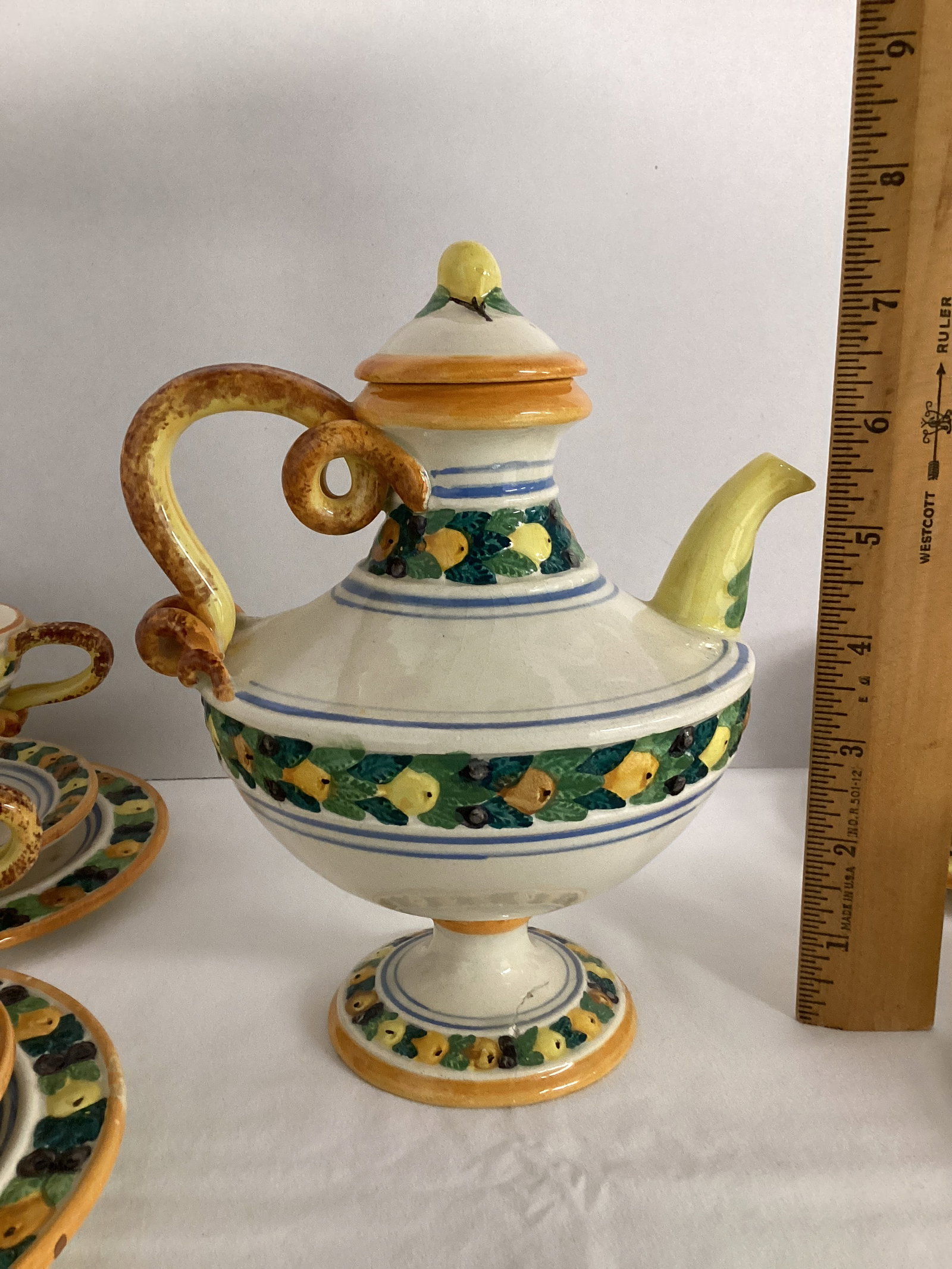 Antique Ardalt Della Robia Serving Set - 5