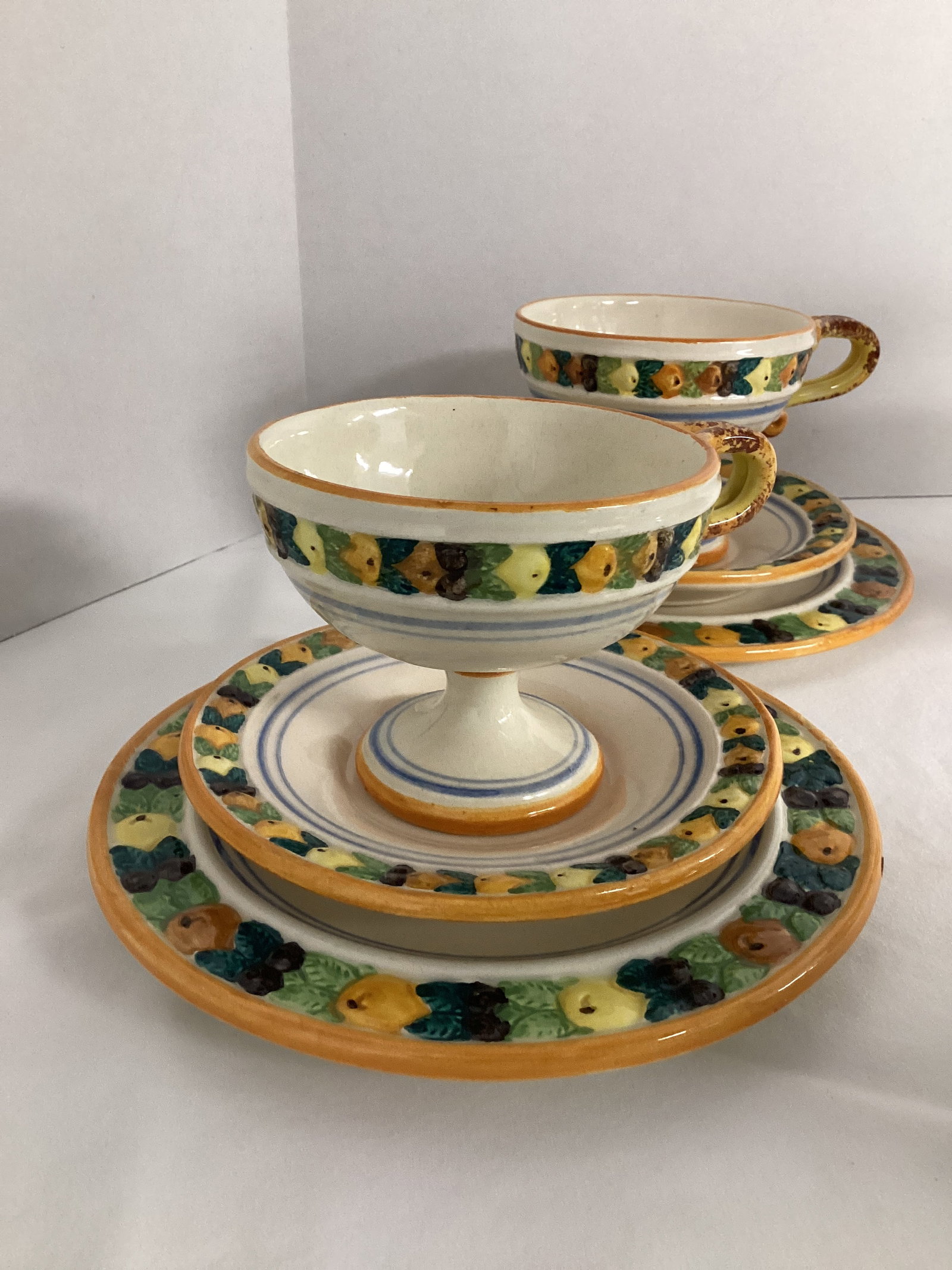 Antique Ardalt Della Robia Serving Set - 6