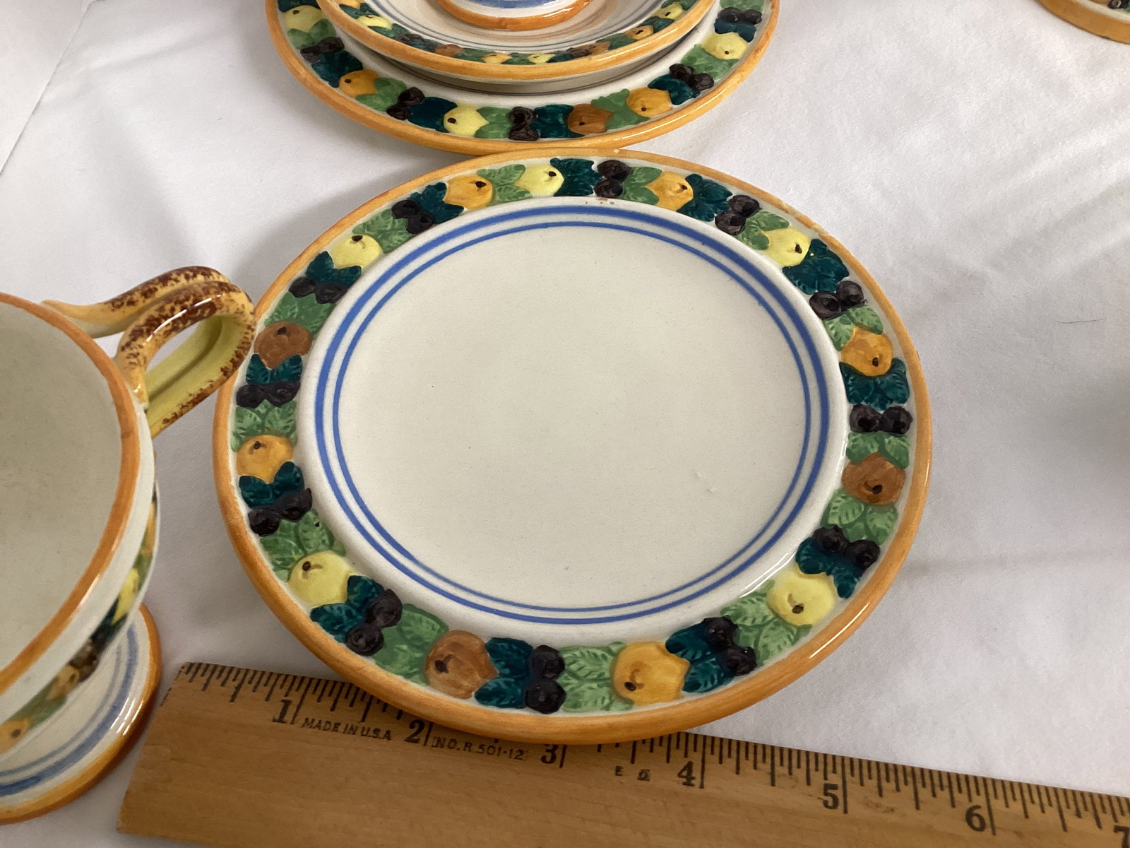 Antique Ardalt Della Robia Serving Set - 9