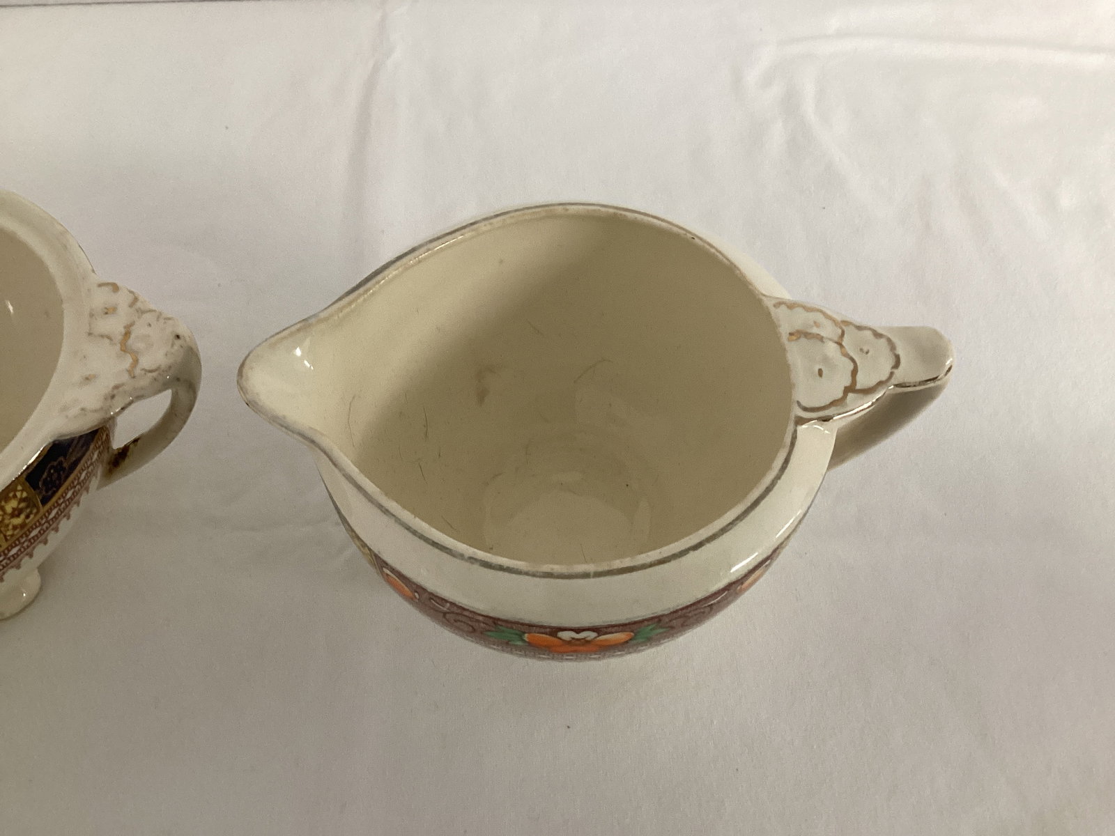 Queen Mary J&G Meakin Bowls, Creamer, Sugar, Teacups - 11