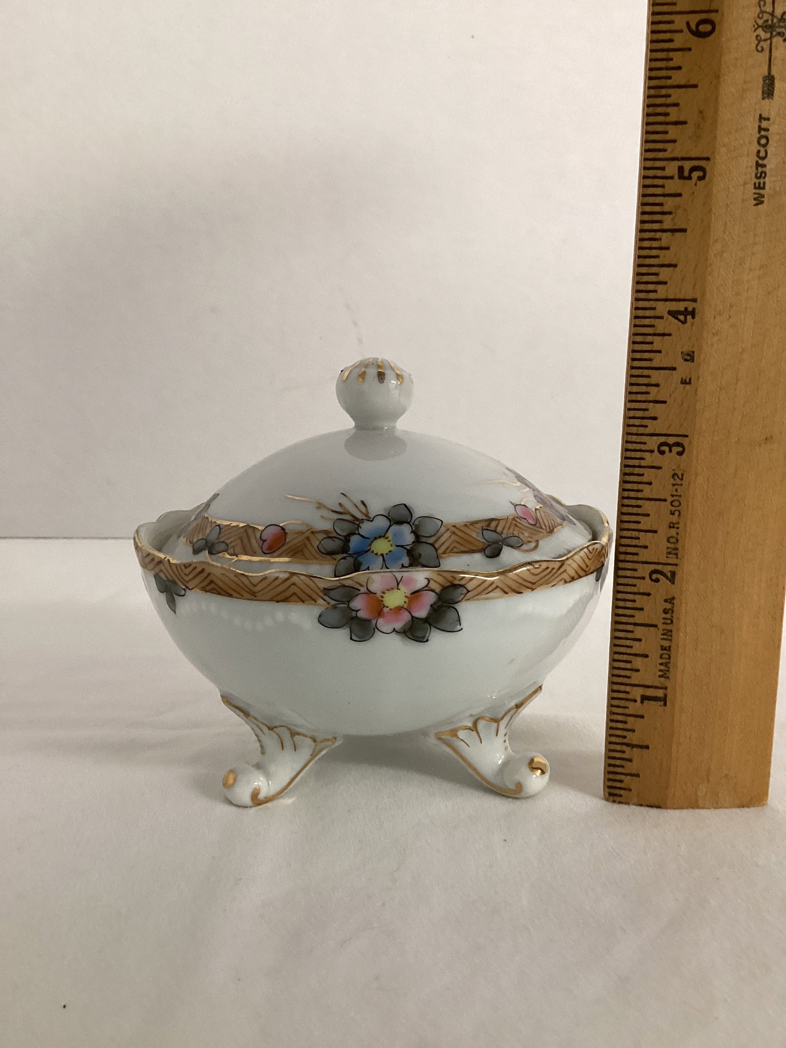 Hand Painted Nippon Footed Dish - 5