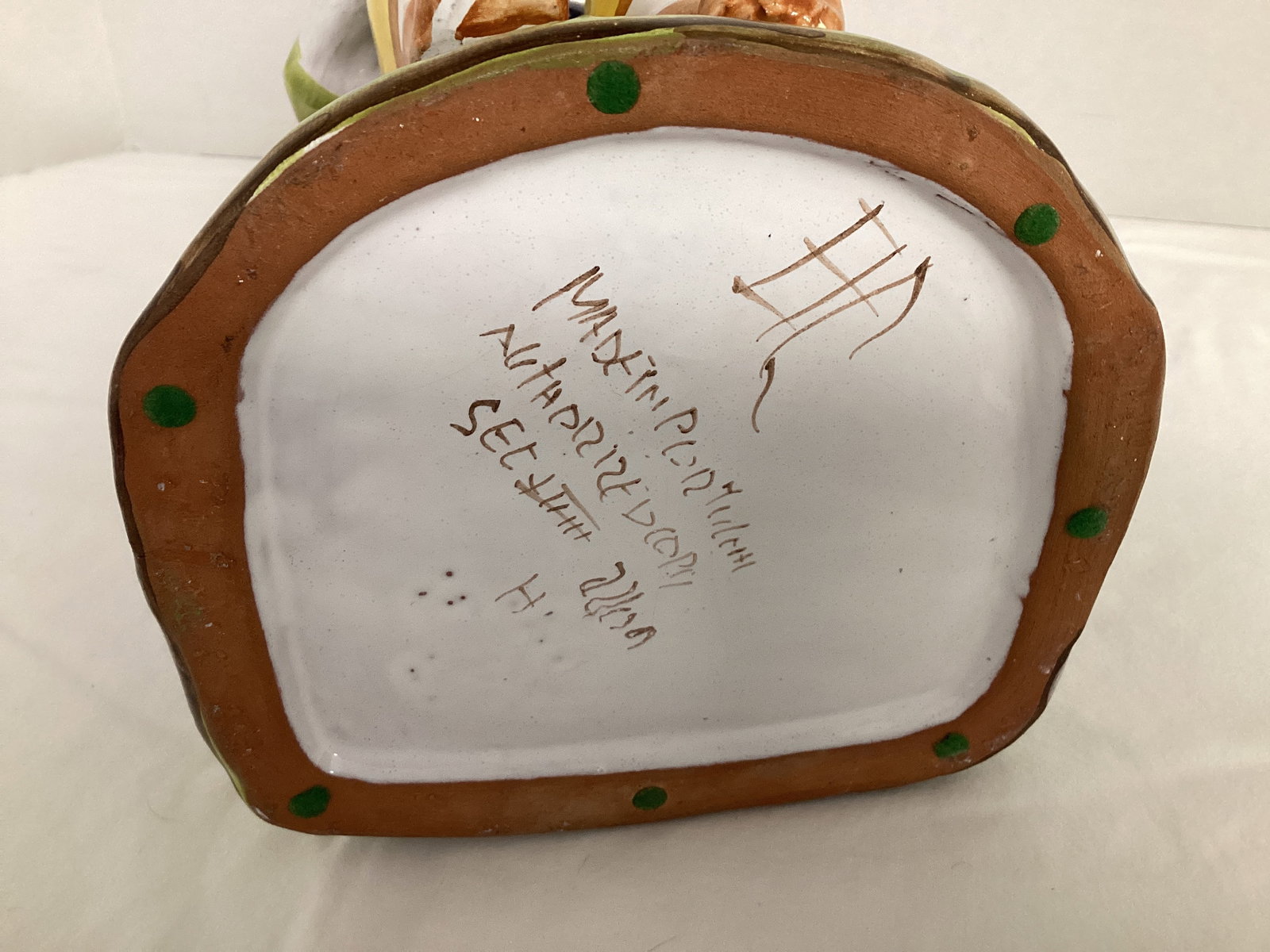 Figural Pottery Pitcher - 8