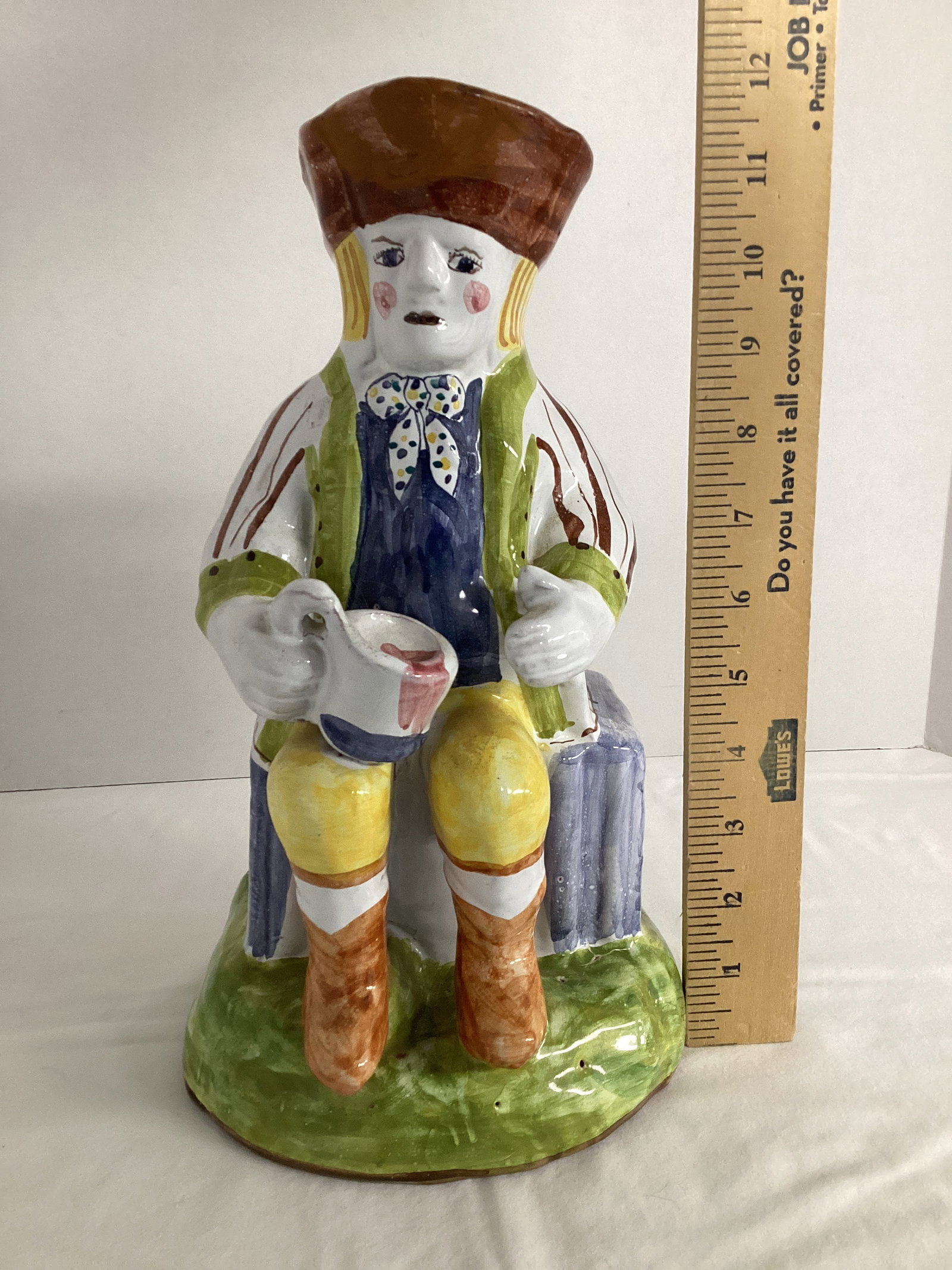 Figural Pottery Pitcher - 9