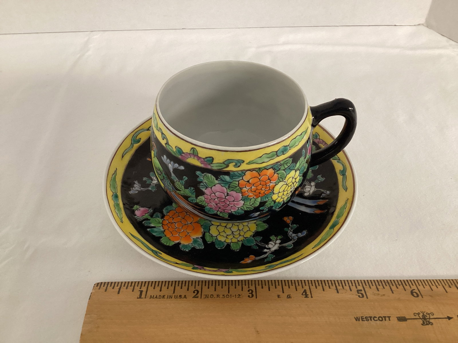 Asian Pheasant Plate with Cup and Saucer - 4