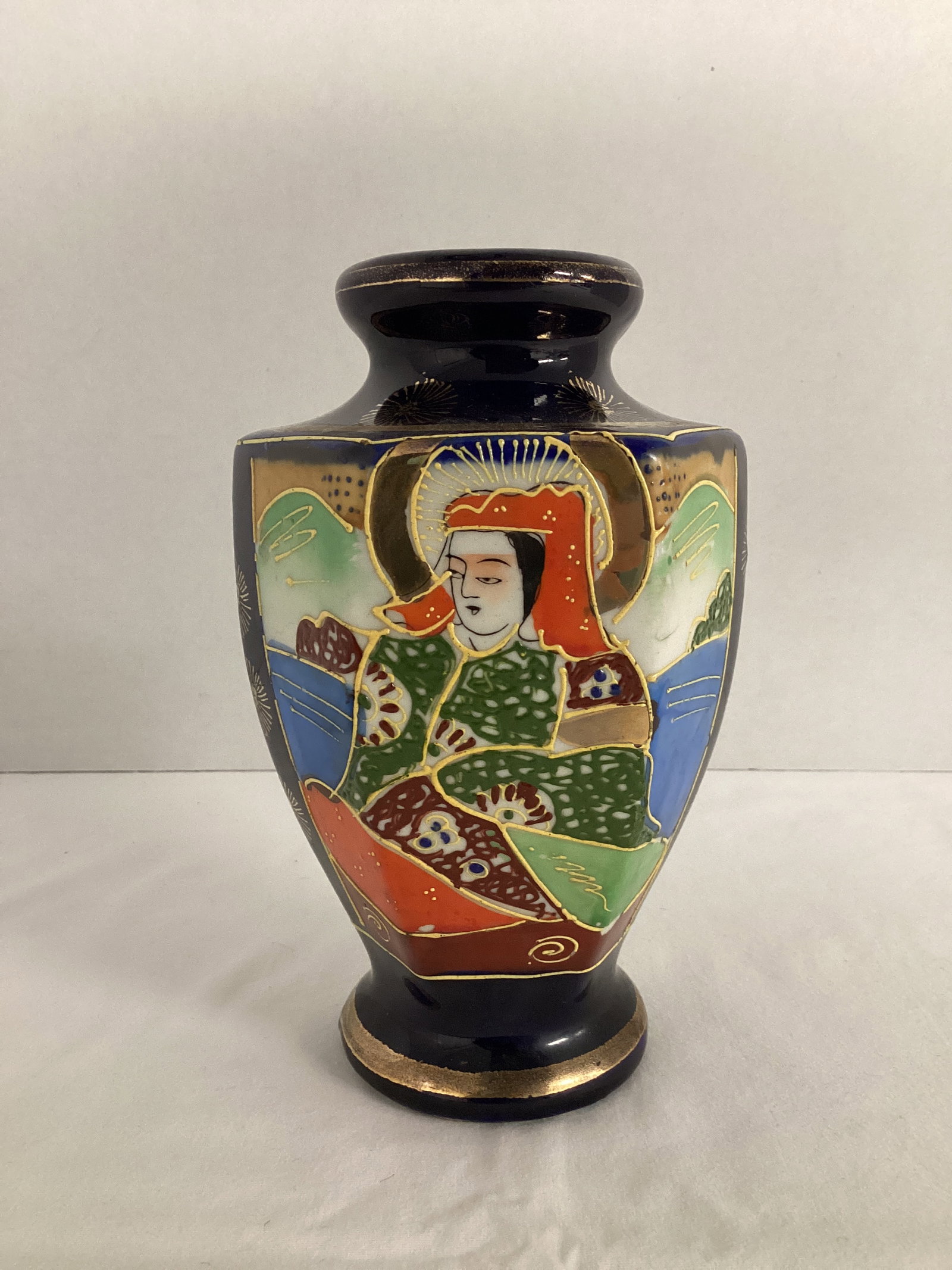 Japanese Vase: 6" h, wear to finish 