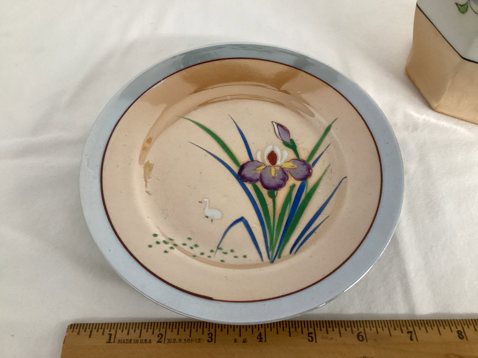 Lusterware Japanese Pitcher and Plate - 2