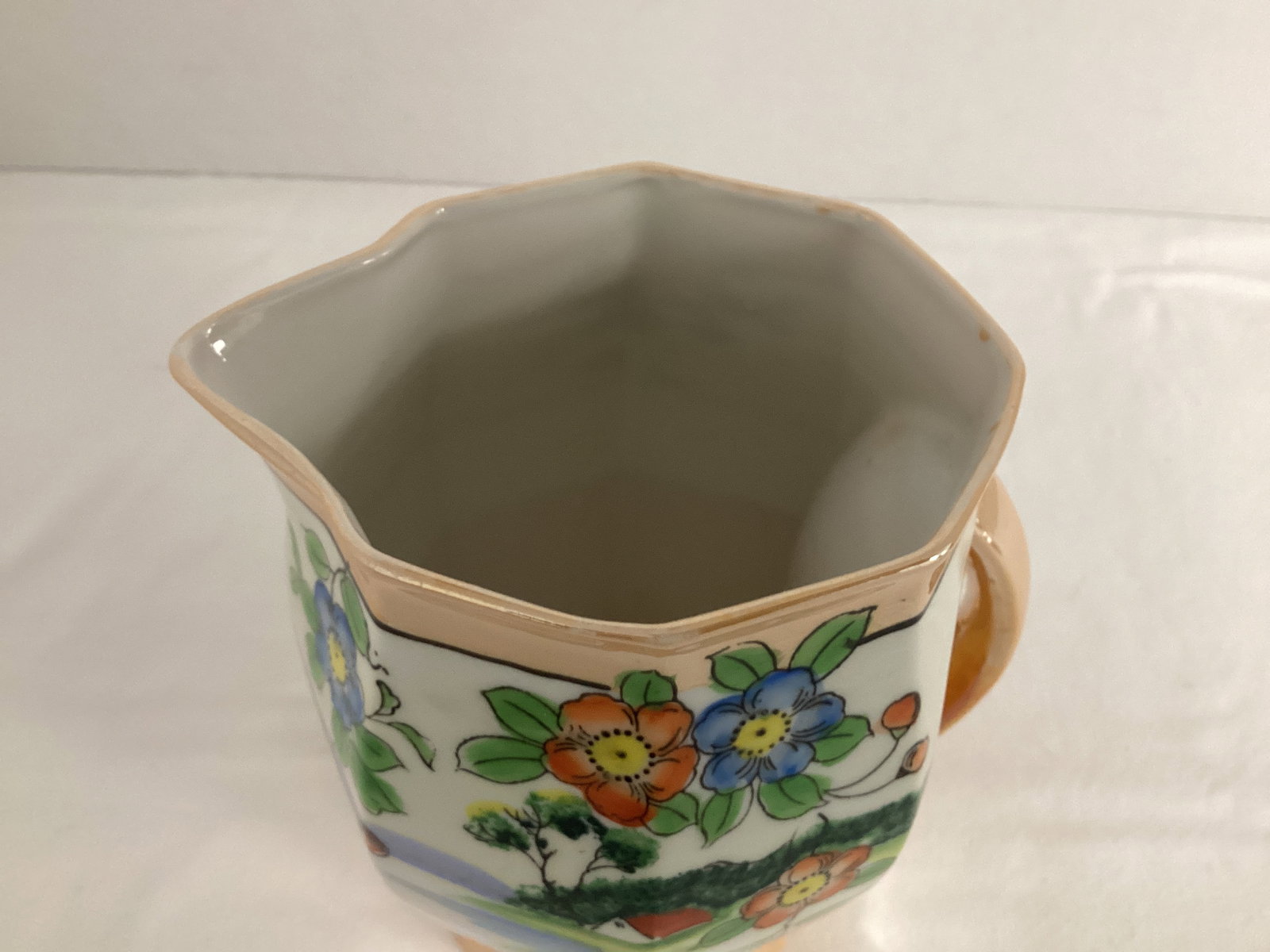 Lusterware Japanese Pitcher and Plate - 5