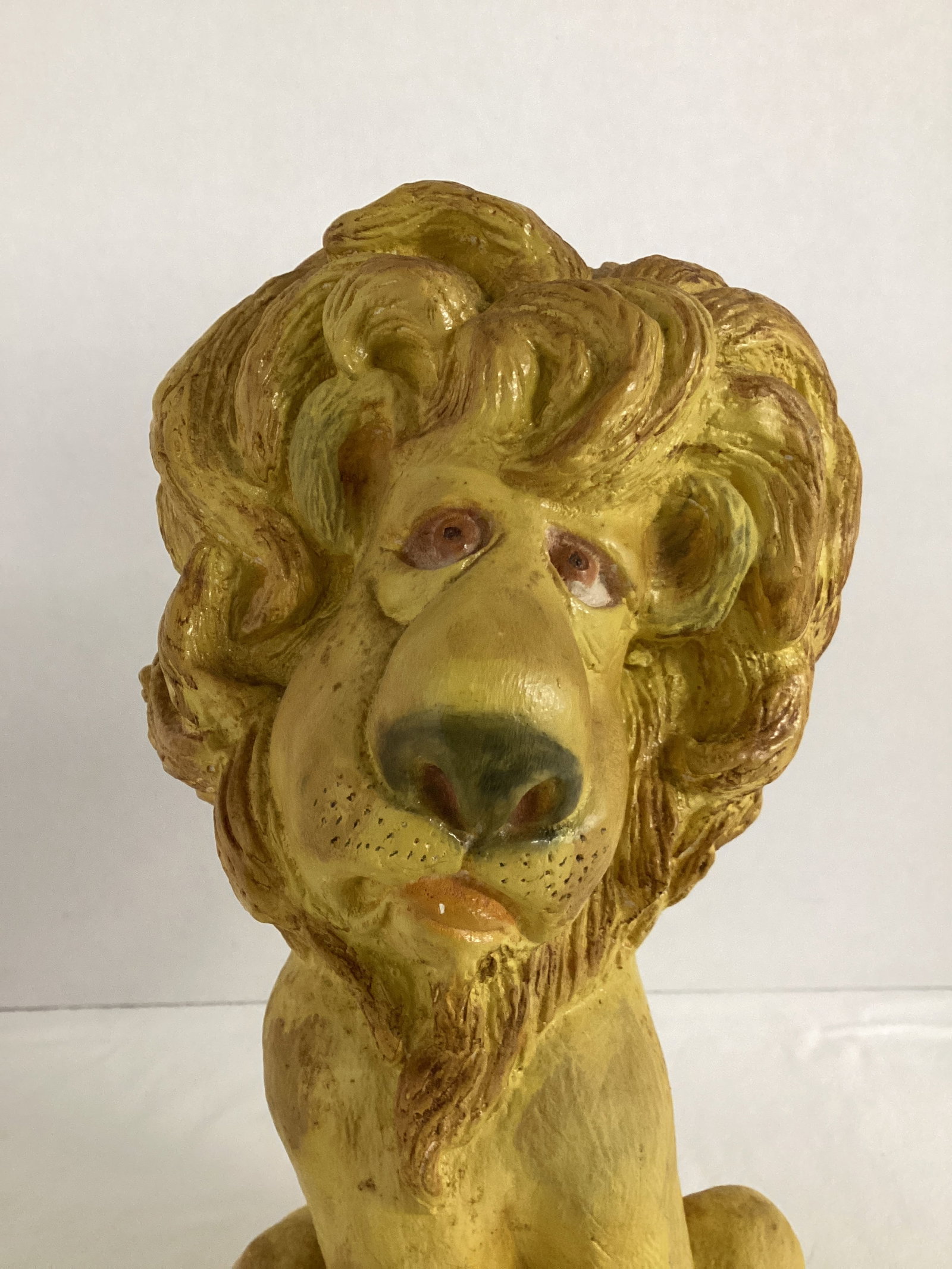 Vintage Chalkware Lion Coin Bank - 2