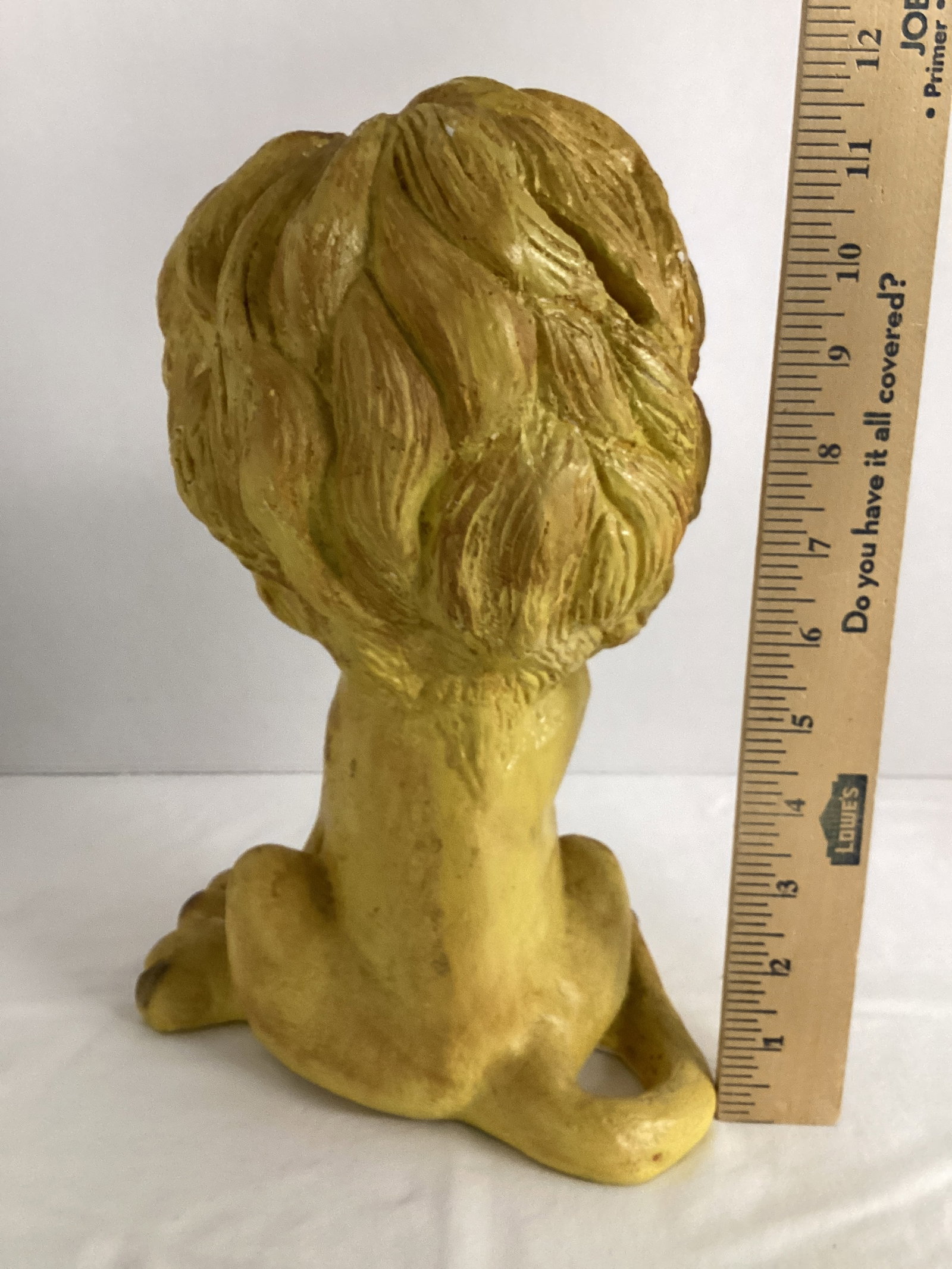 Vintage Chalkware Lion Coin Bank - 4