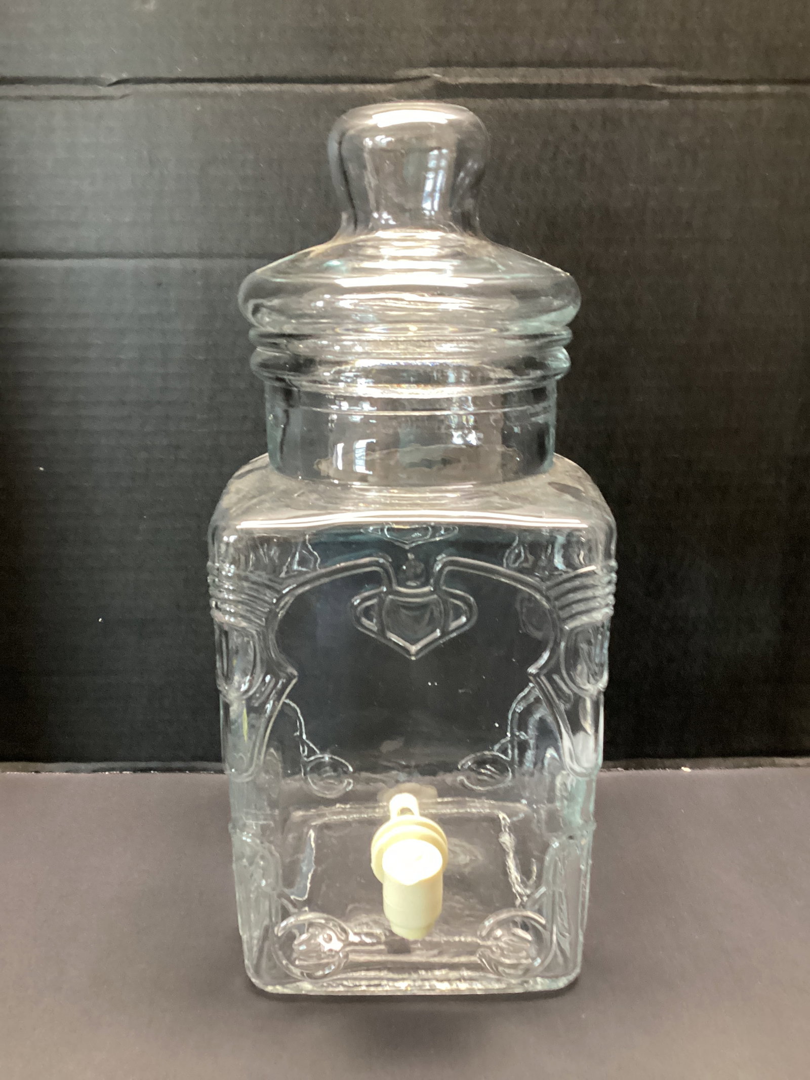 Glass Drink Dispenser: 14 1/2" h 