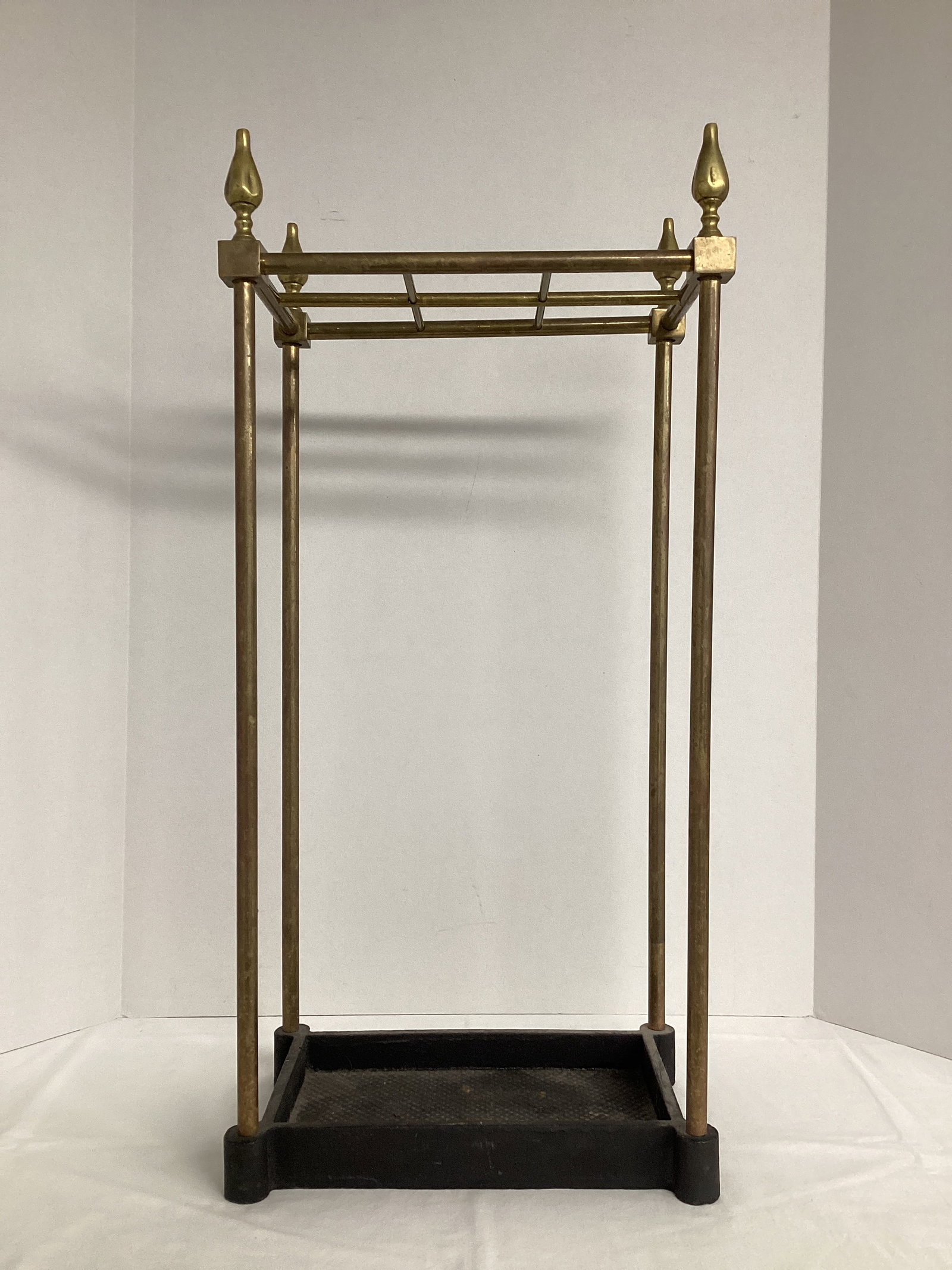Antique Brass and Cast Iron Umbrella and Cane Stand (1 of 5)