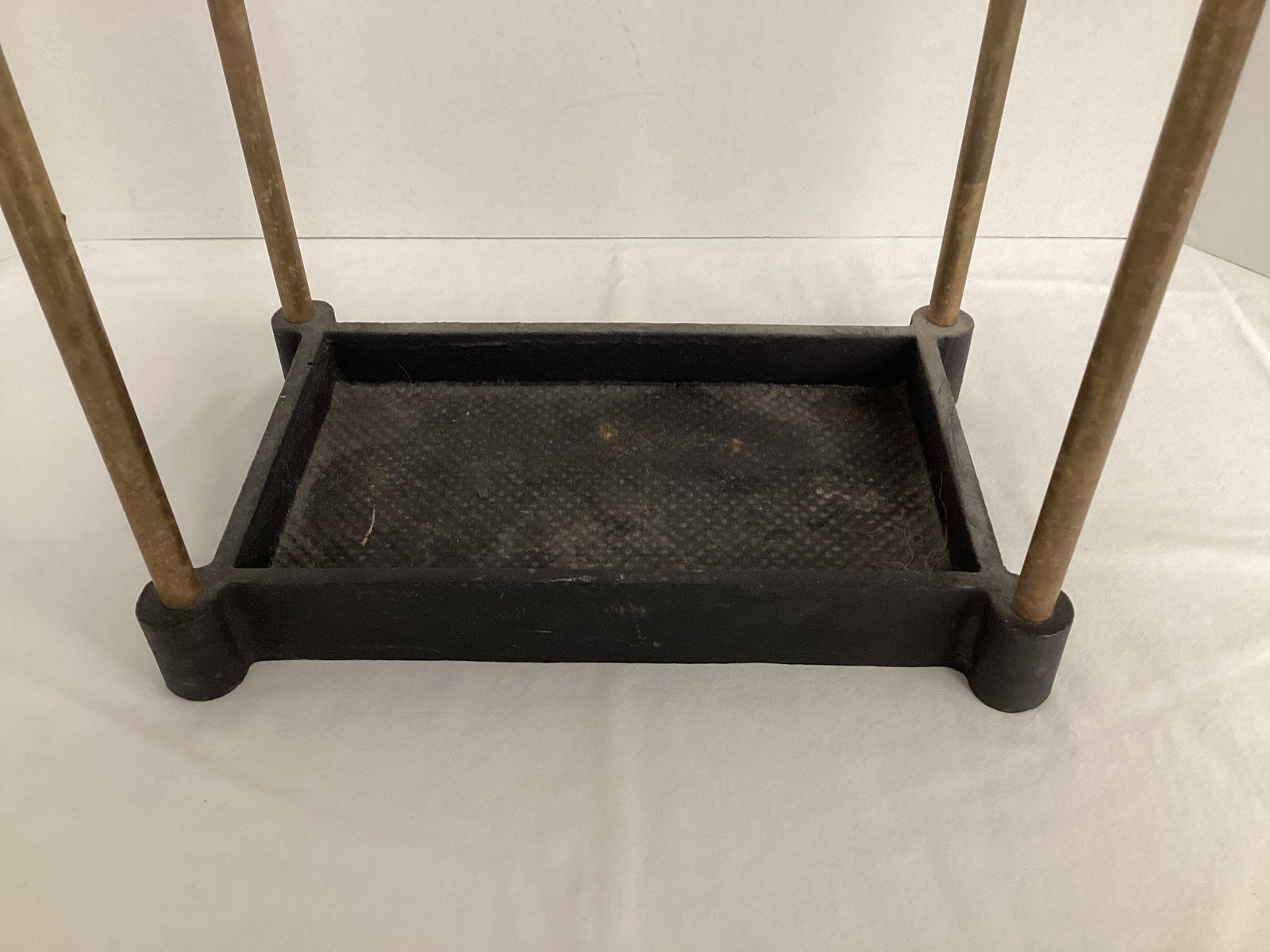 Antique Brass and Cast Iron Umbrella and Cane Stand - 4