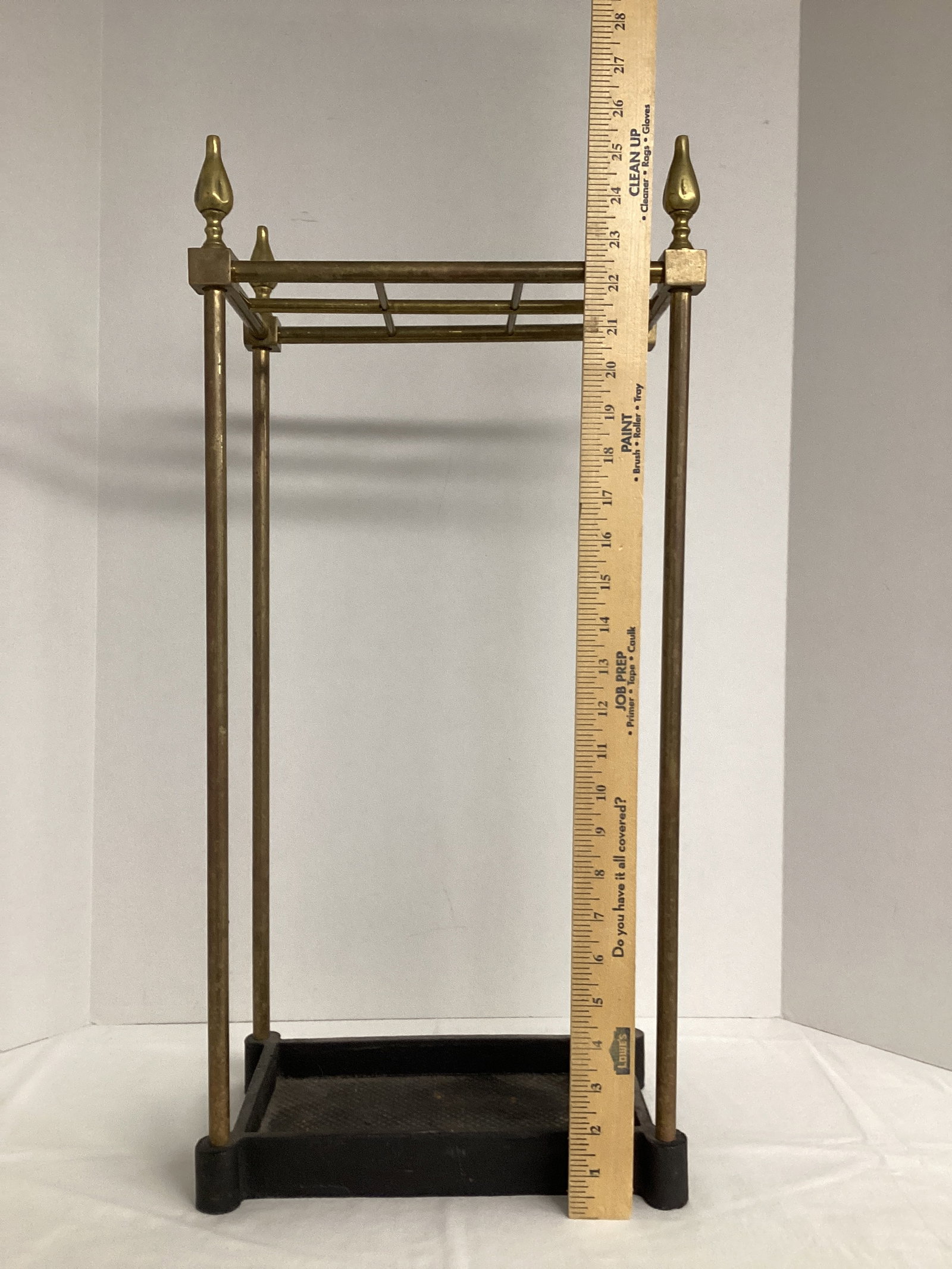 Antique Brass and Cast Iron Umbrella and Cane Stand - 5