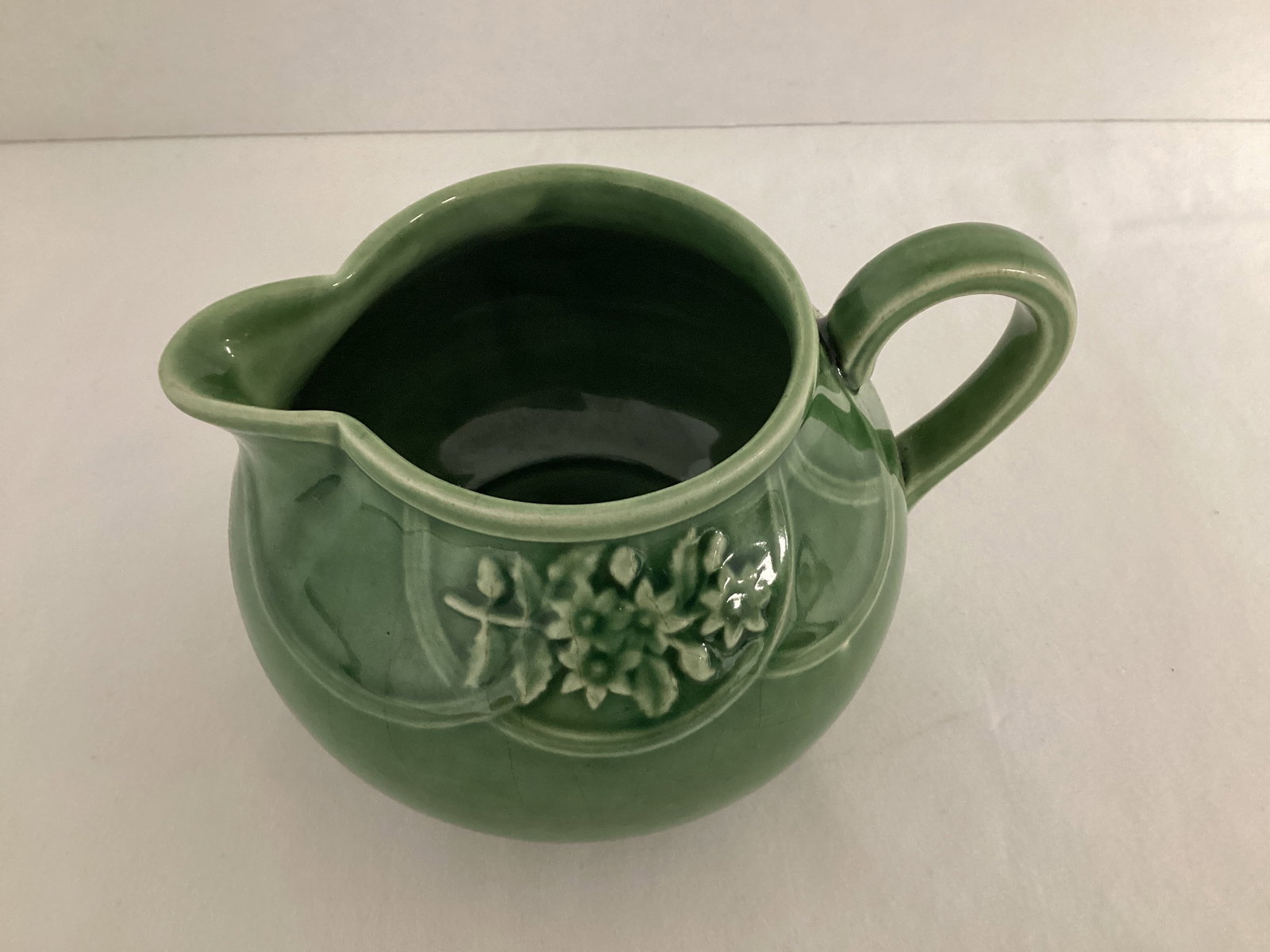 Green Floral Creamer Made in Portugal - 2