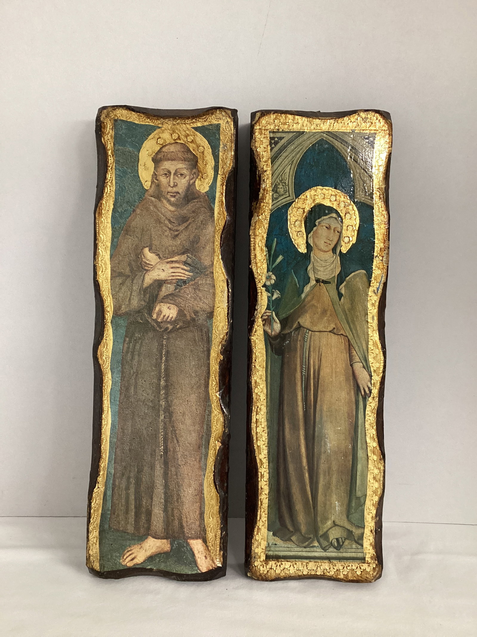 Saint Francis and Saint Clare of Assisi Wood Wall Plaques (1 of 10)
