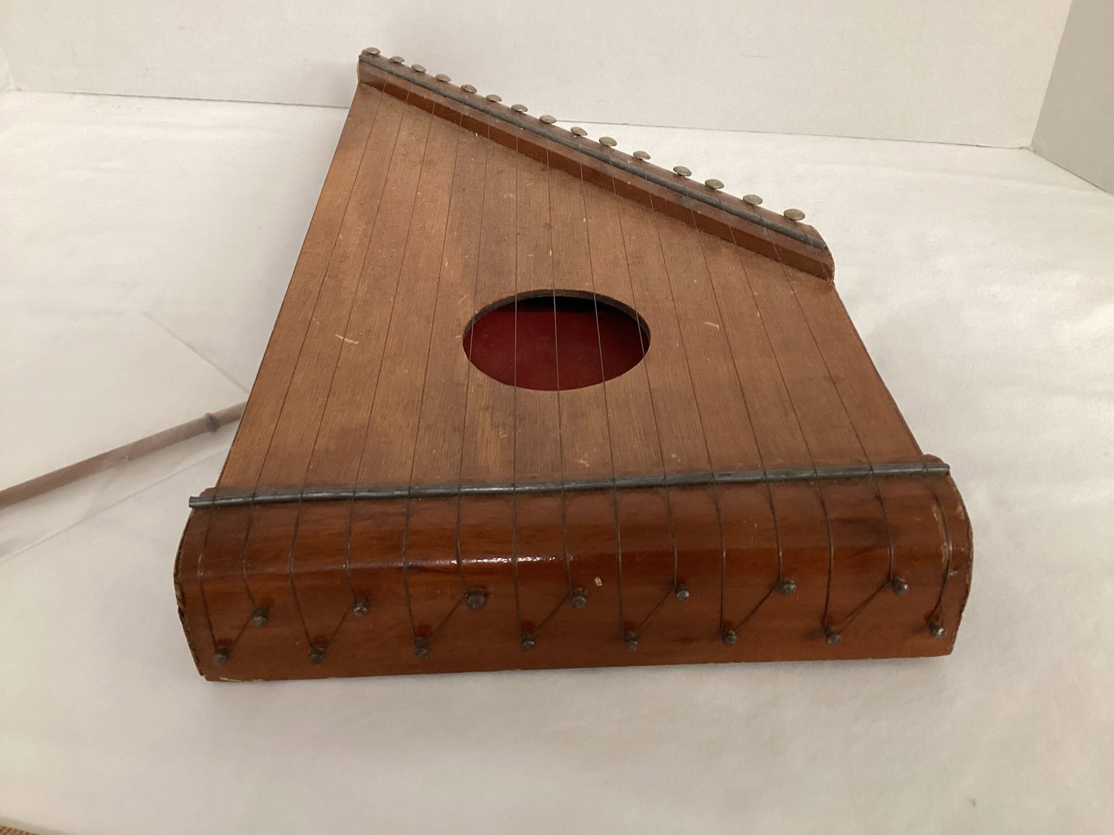 Vintage Wooden Zither Lap Harp - 2