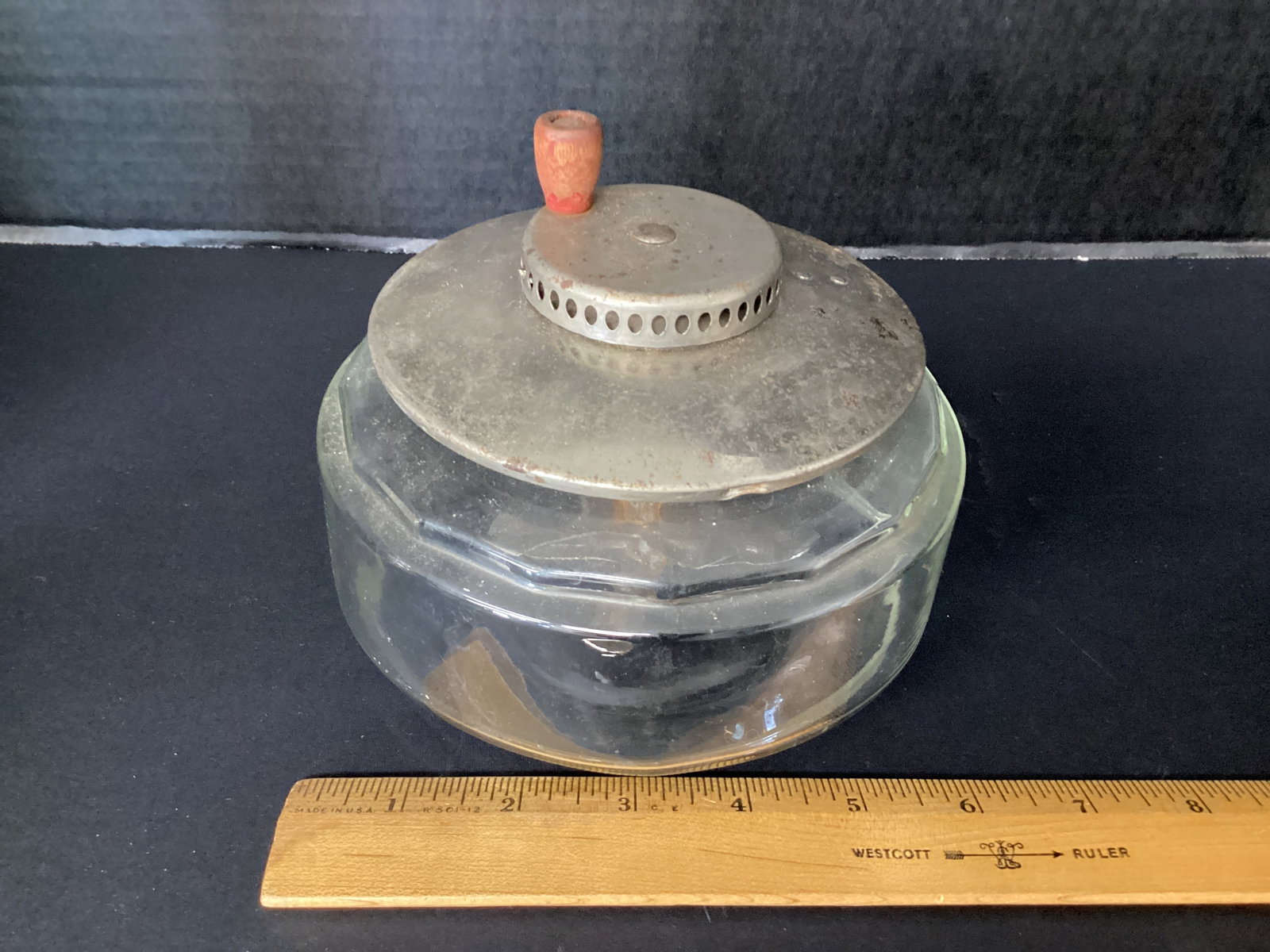 Vintage Glass and Metal Hand Crank Egg Beater/Food Mixer - 5