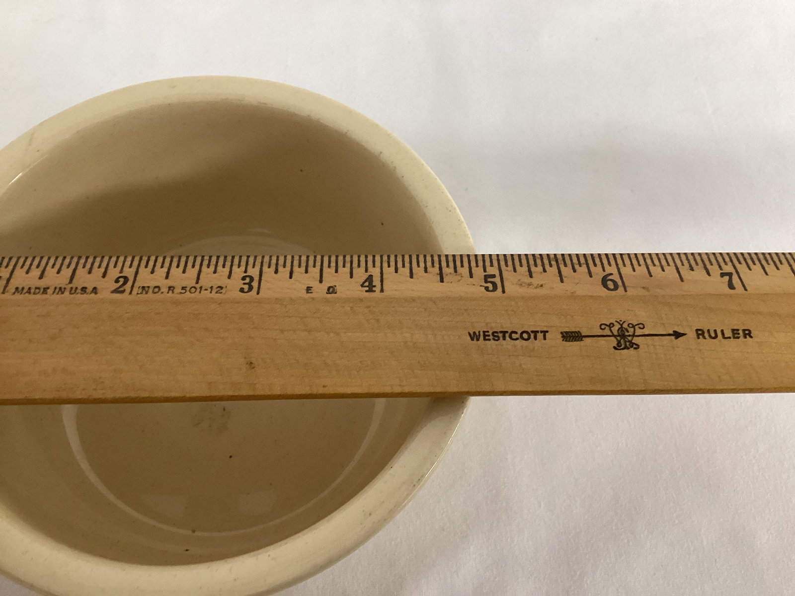 Roseville Pottery Blue and Cream Bowl - 4