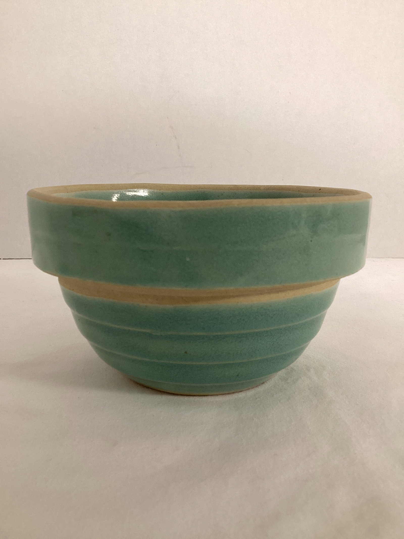 Vintage Yellow Ware Bowl Marked 519: 5" diameter x 2 3/4" h 