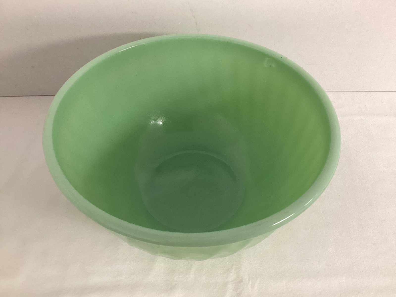 Vintage Fire King Swirl Pattern Jadeite Mixing Bowl - 2