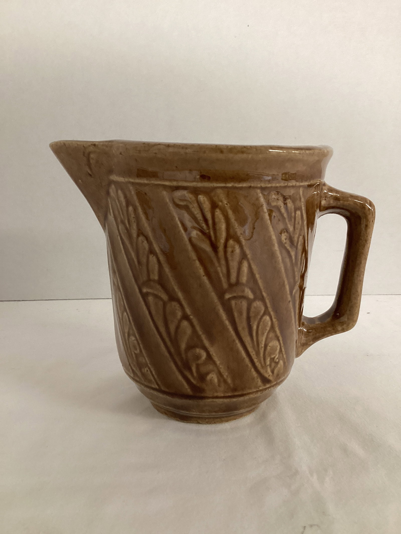 Brown Pottery Milk Pitcher (1 of 4)