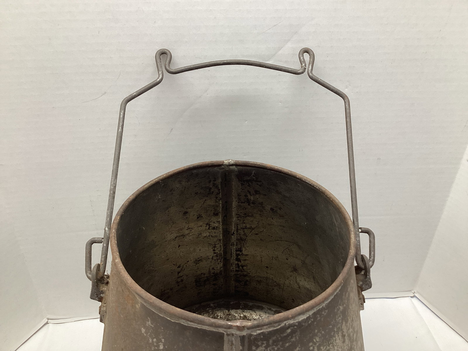 Large Vintage Metal Conical Milk Pail - 2