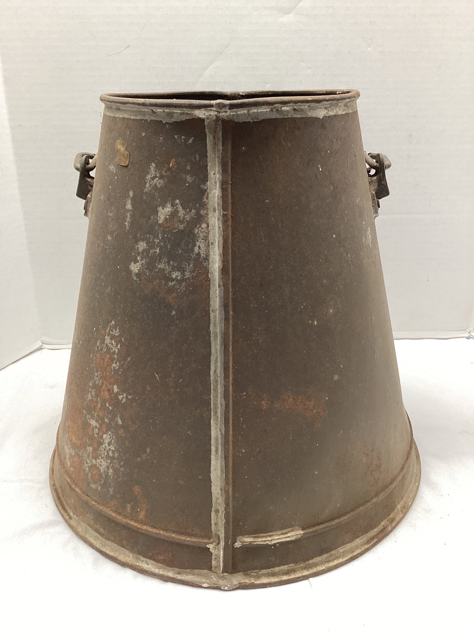 Large Vintage Metal Conical Milk Pail - 7