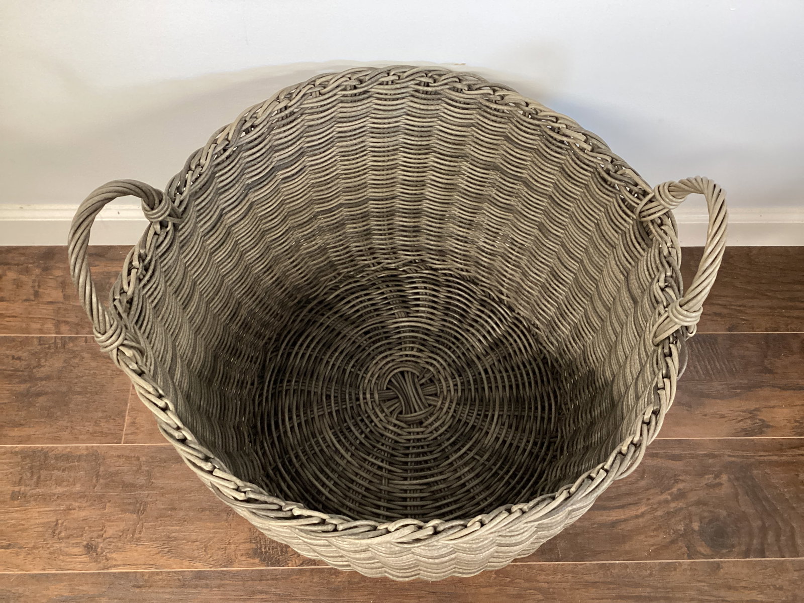 Large Faux Wicker Basket - 2