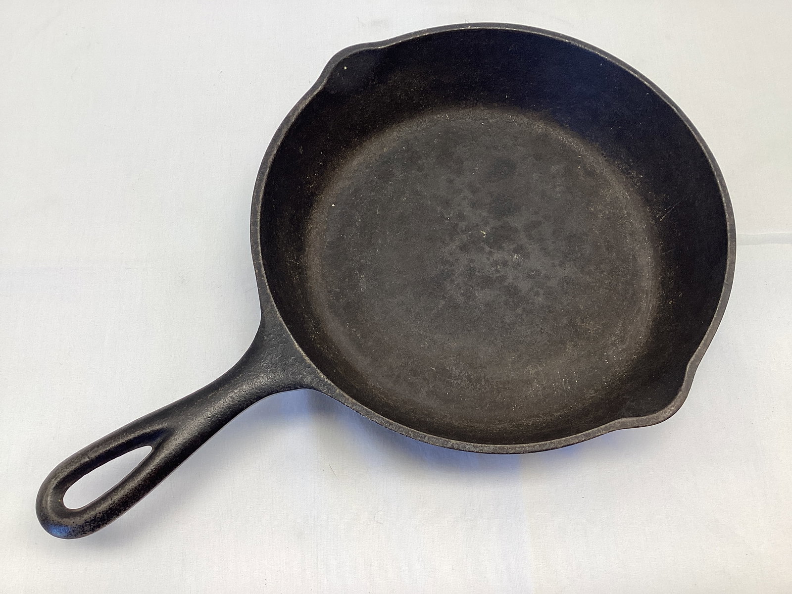 8 1/4" Cast Iron Skillet: Marked D, 5, SK, 2 