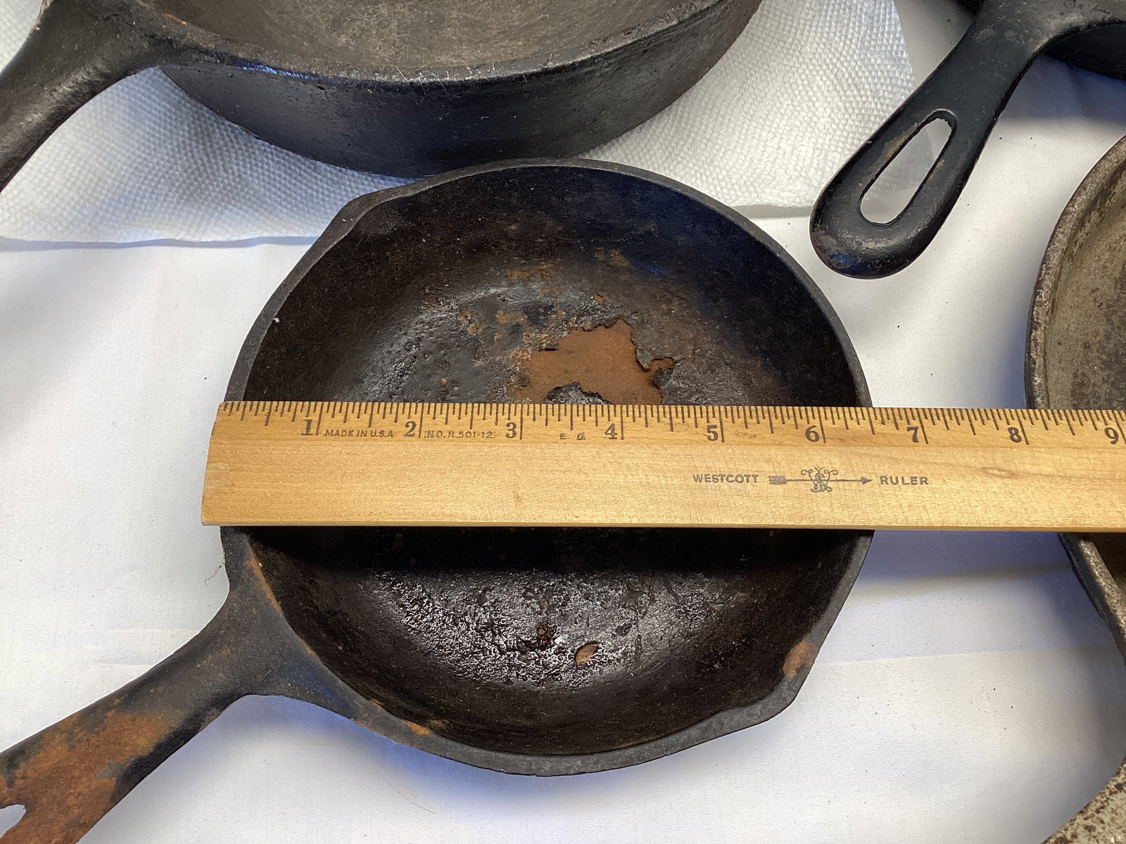Five Cast Iron Pans - 3