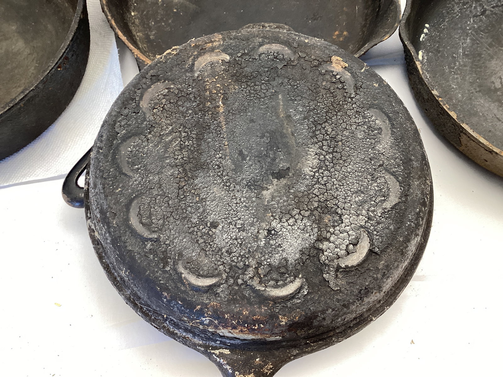 Five Cast Iron Pans - 7