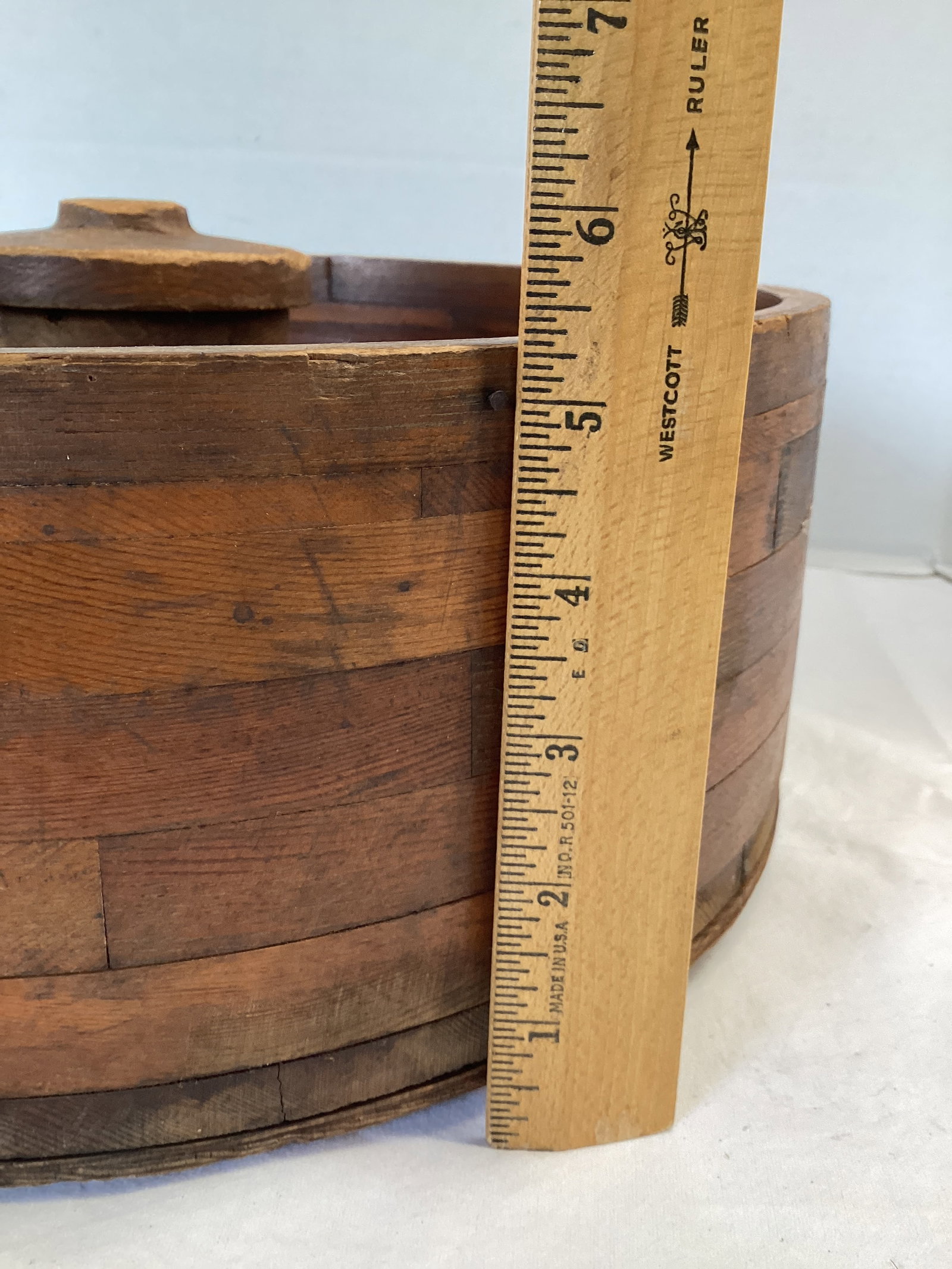 Vintage Wood Flat Belt Pulley Industrial Décor - 5