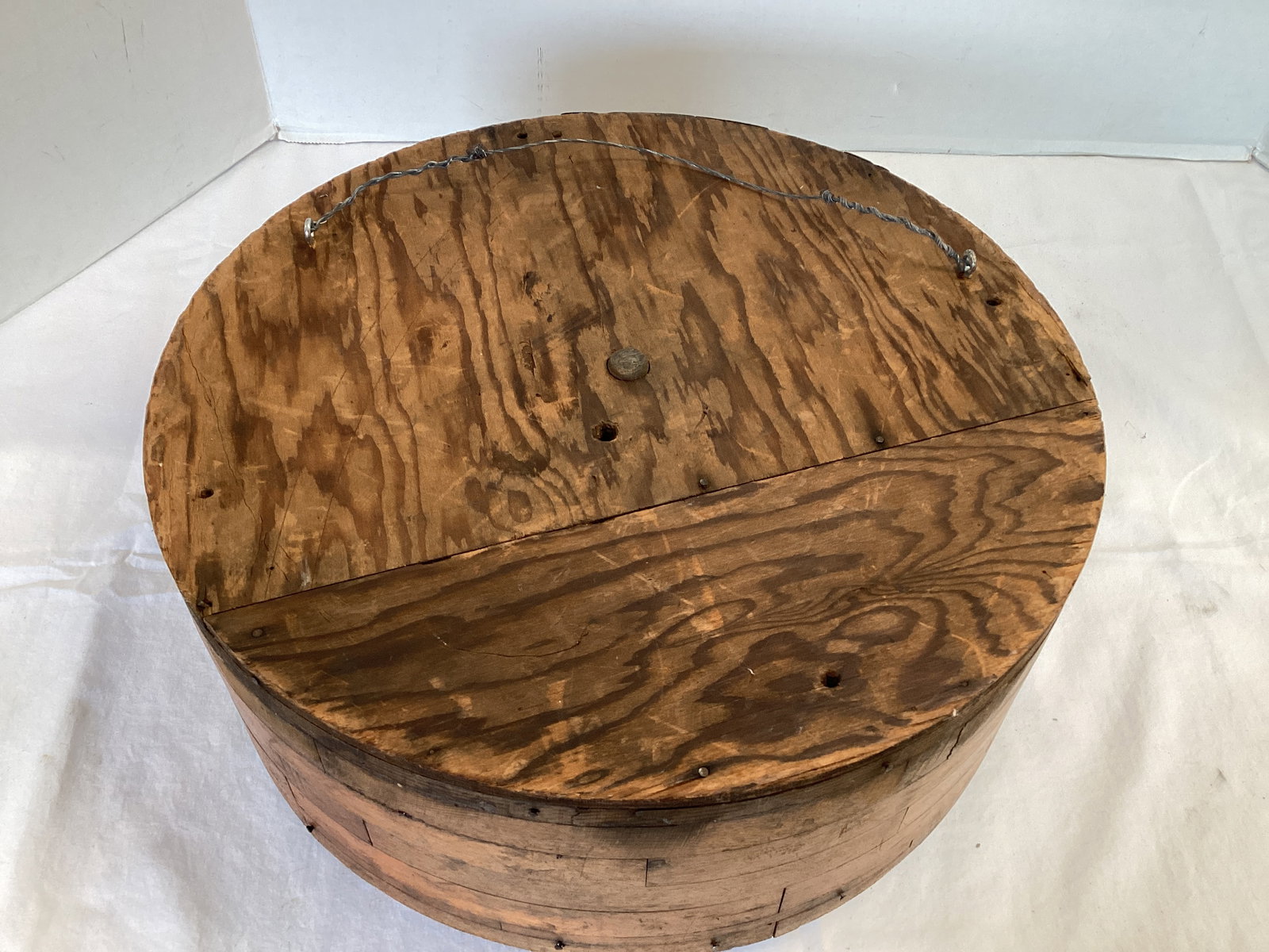 Vintage Wood Flat Belt Pulley Industrial Décor - 7