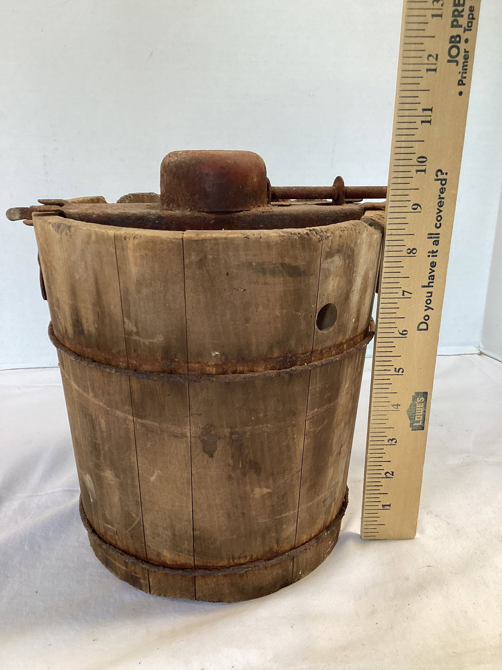 Antique Wood Hand Crank Ice Cream Freezer - 5
