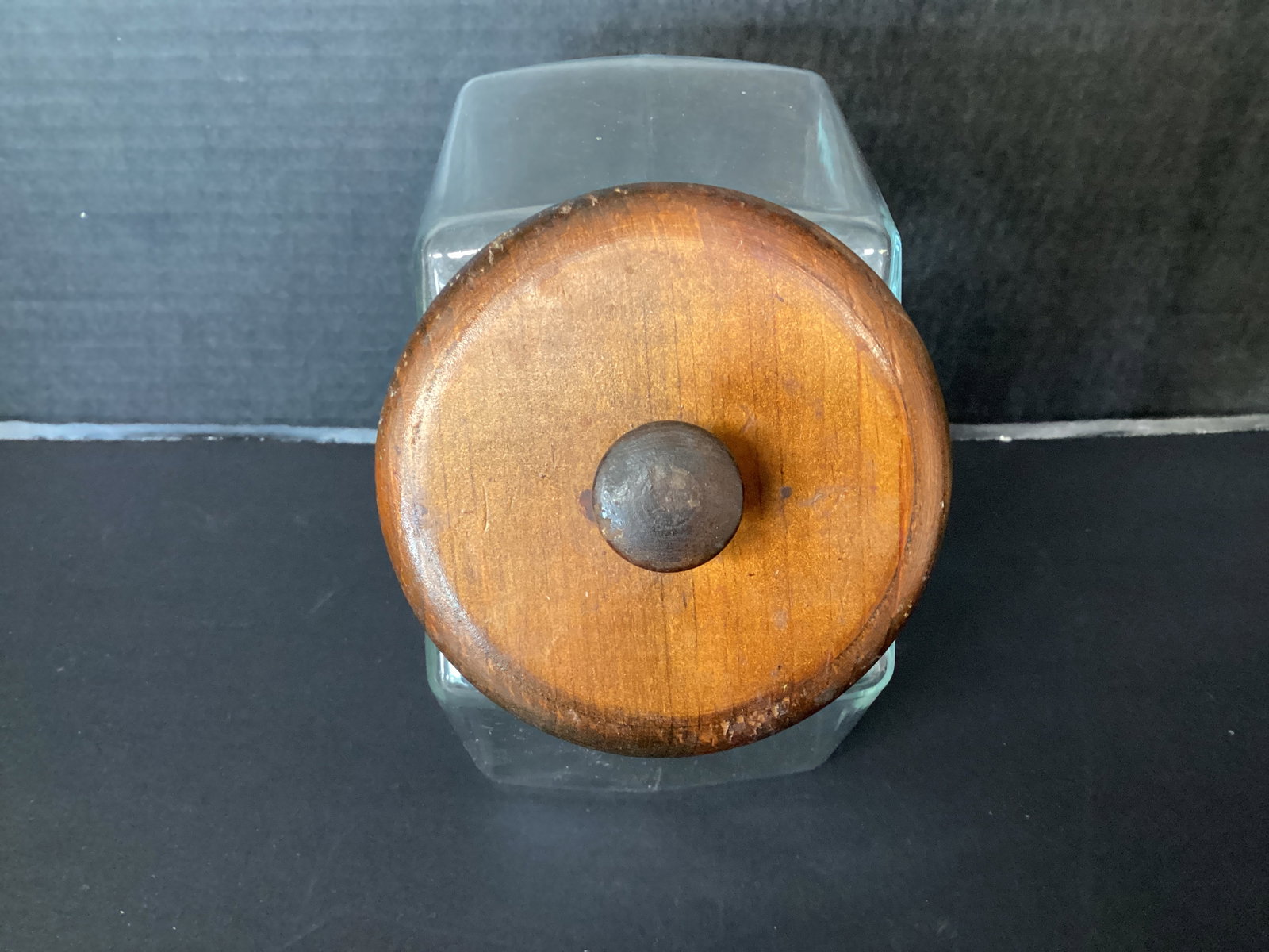 Hexagon Canister with Wood Lid - 2