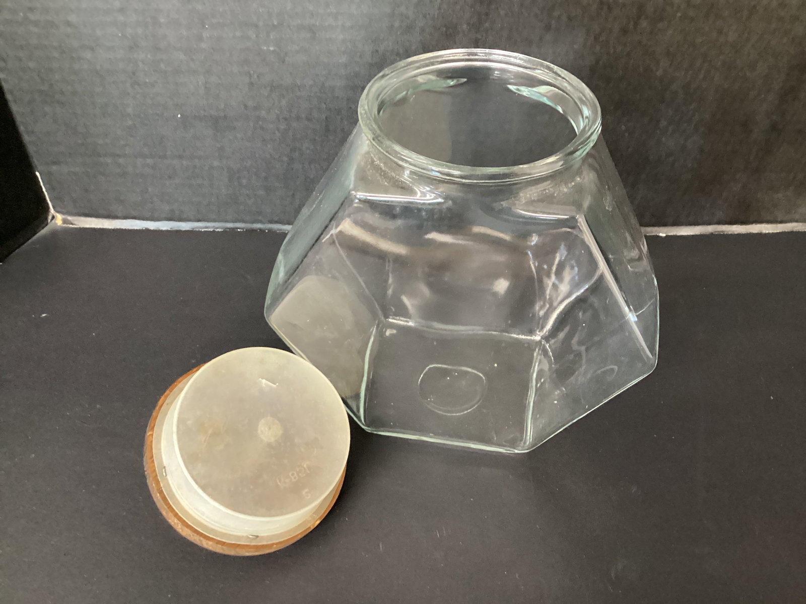 Hexagon Canister with Wood Lid - 4