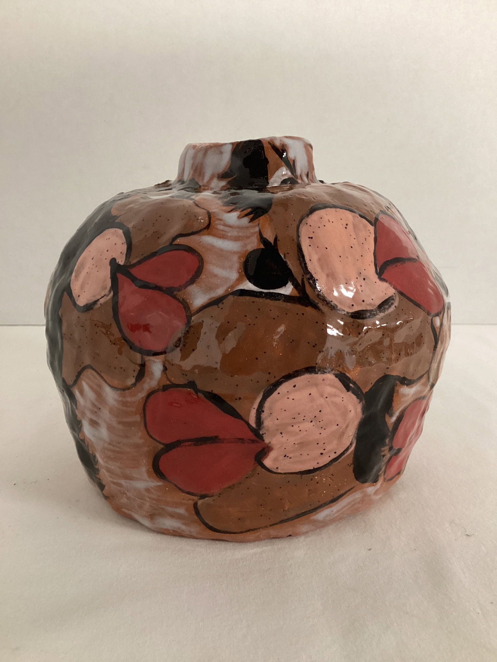 Signed Decorated Pottery Vase (1 of 4)