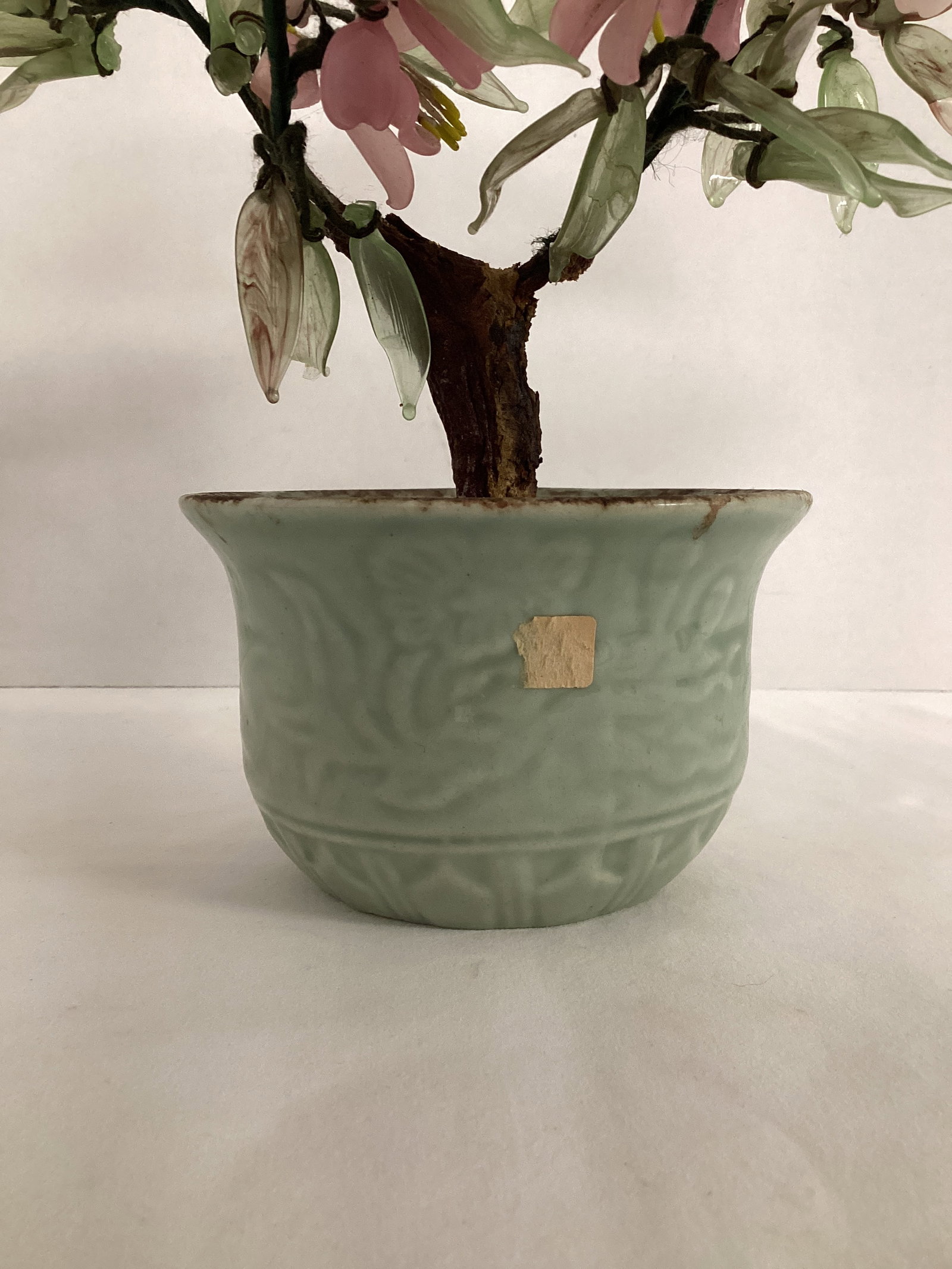 Glass Cherry Tree in Celadon Pot - 3