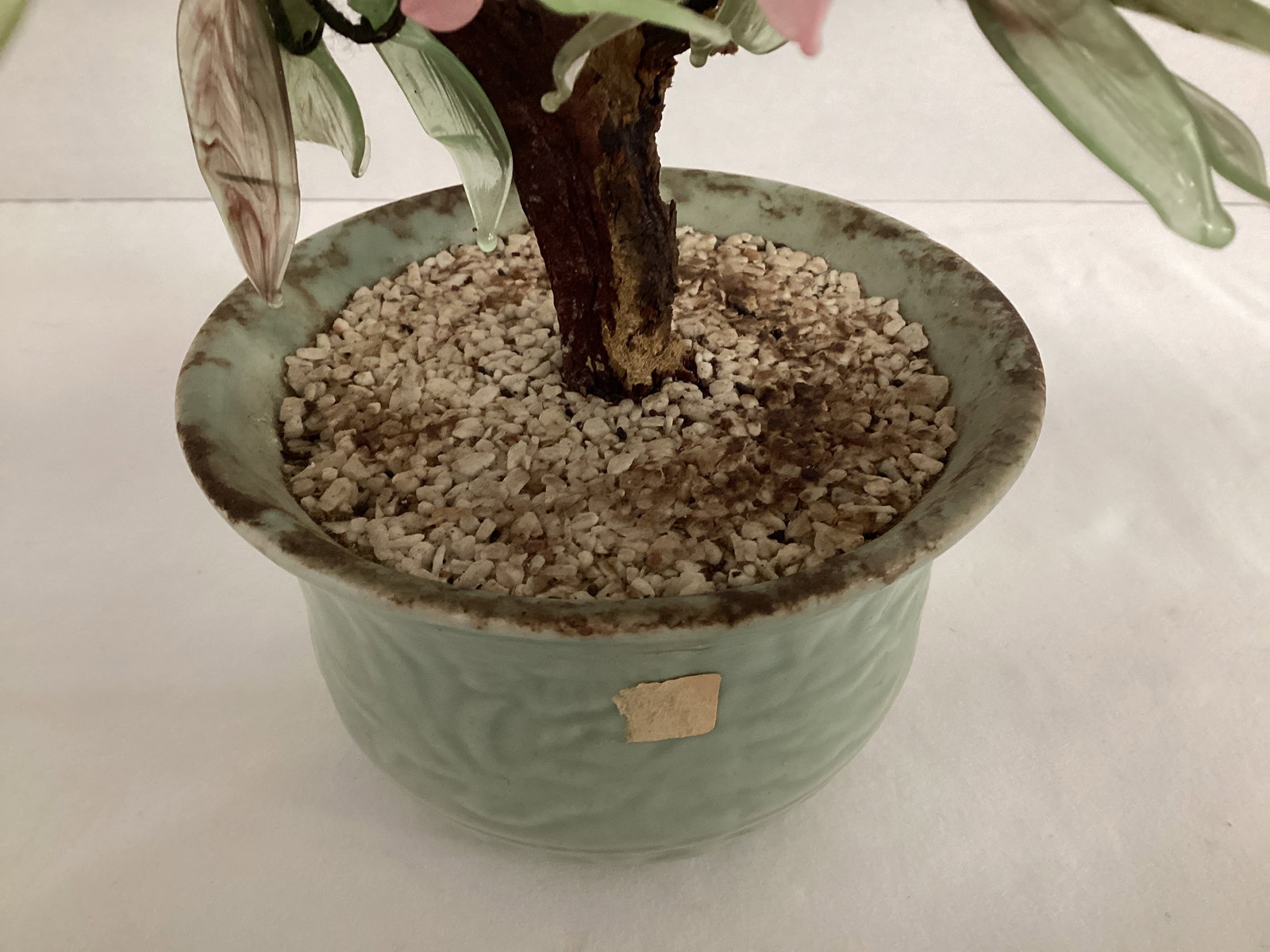 Glass Cherry Tree in Celadon Pot - 4