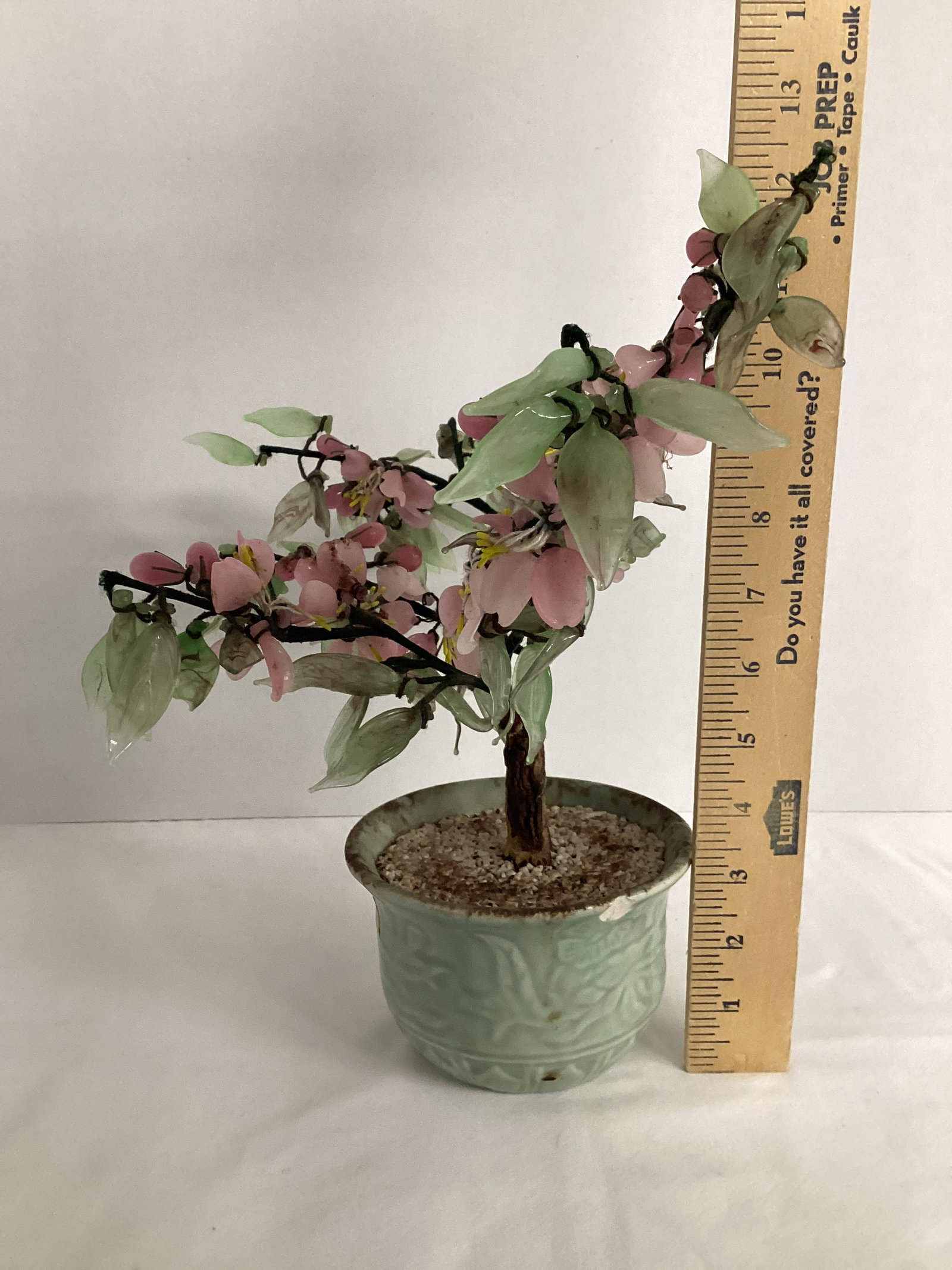 Glass Cherry Tree in Celadon Pot - 5